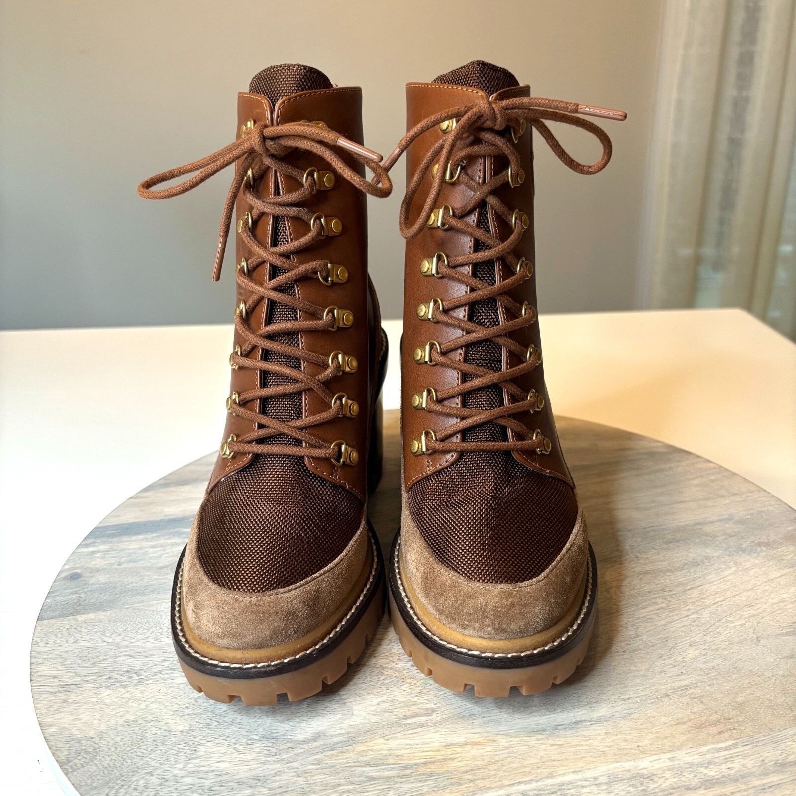 Tory Burch Tory Burch Miller Suede Lug Sole Boots Combat US Size 7.5 Size US 7.5 / IT 37.5 - 4 Thumbnail