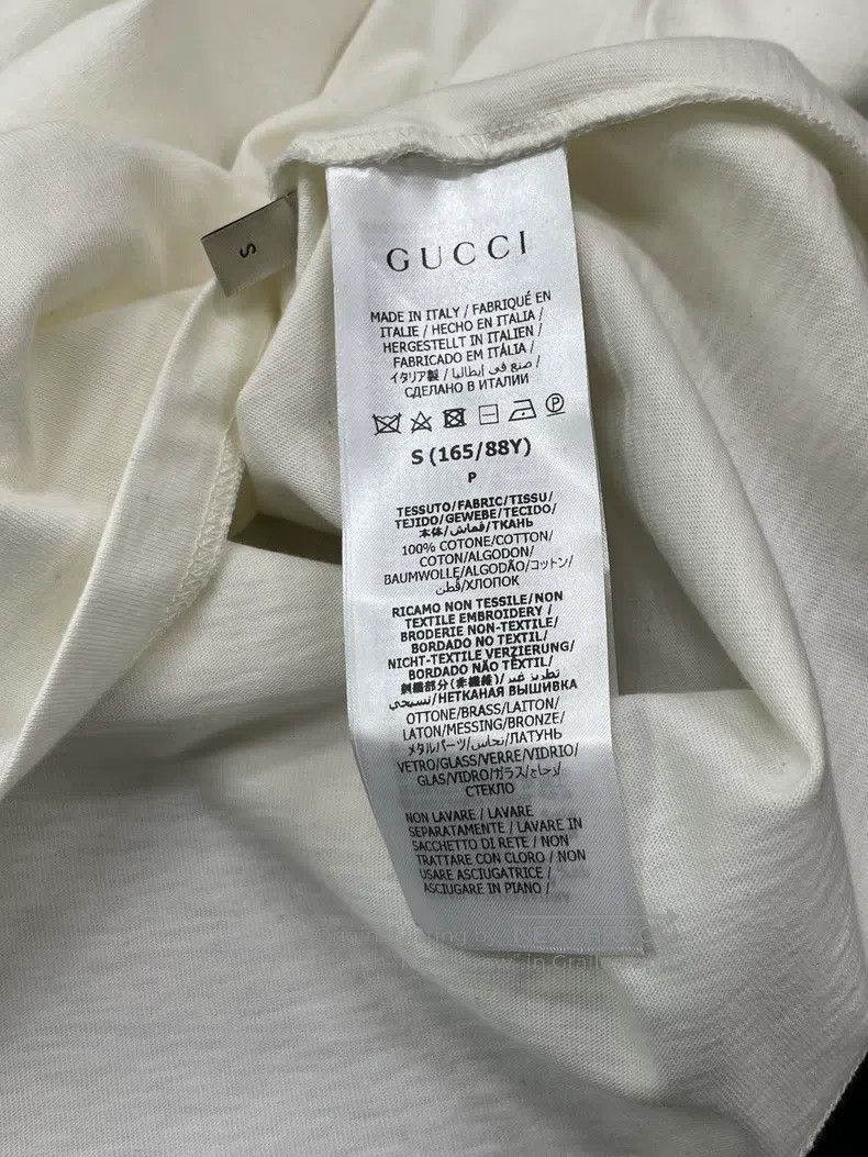 Gucci Gucci White rhinestone logo short-sleeved T-shirt Size S / US 4 / IT 40 - 5 Thumbnail
