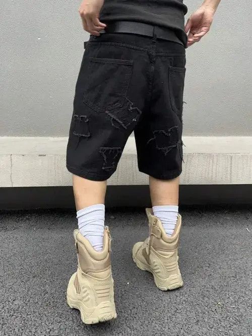 Other Kurihara x Risa Distressed Y2k Shorts Jorts Denim Size US 32 / EU 48 - 2 Thumbnail