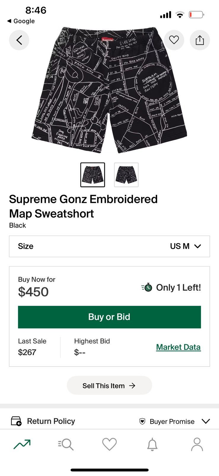 ウェア Supreme Gonz Embroidered Map Sweatshort Supreme Gonz Embroidered Map Sweatshort (SS19) - $168