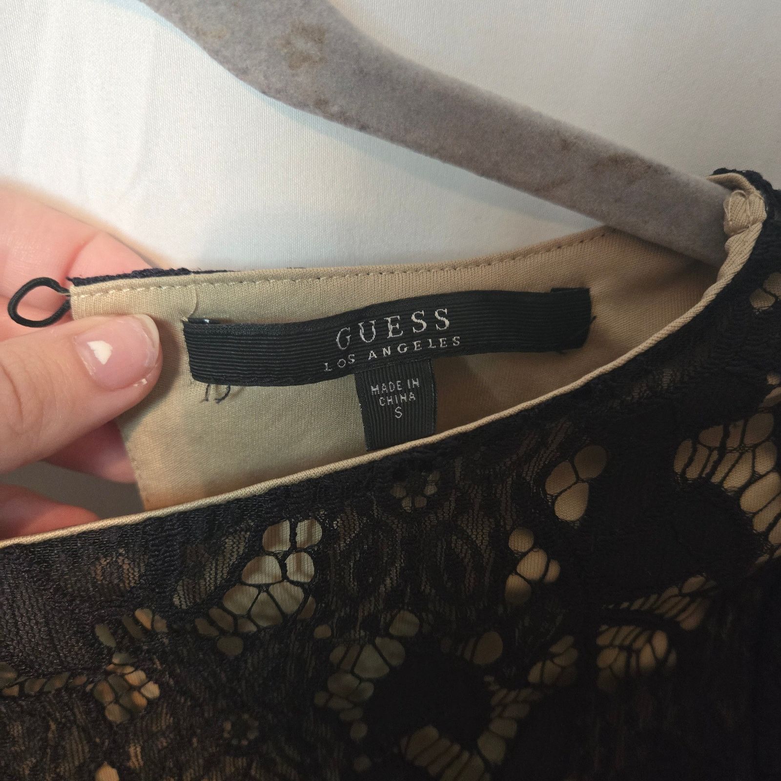 Guess Guess Black Lace Cropped Blouse Size Small Size S / US 4 / IT 40 - 5 Thumbnail