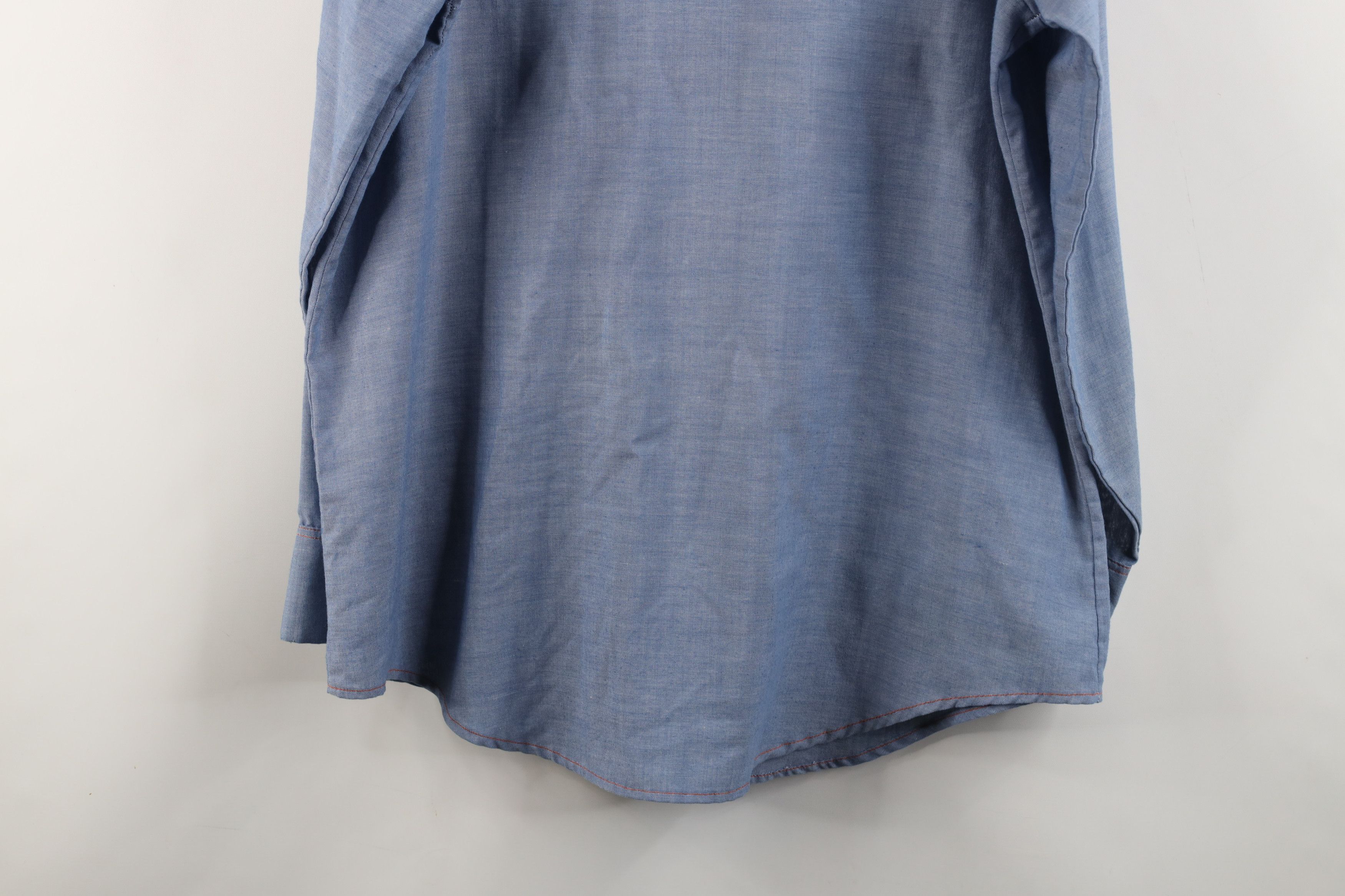 Vintage Vintage 60s 70s Big Mac Rodeo Snap Button Shirt Blue USA Size US XL / EU 56 / 4 - 13 Thumbnail