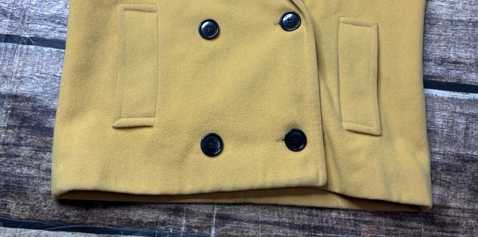 Mackintosh Mackintosh Pea Coat Women's Size 6 Pure Wool Yellow VTG USA Size M / US 6-8 / IT 42-44 - 7 Thumbnail
