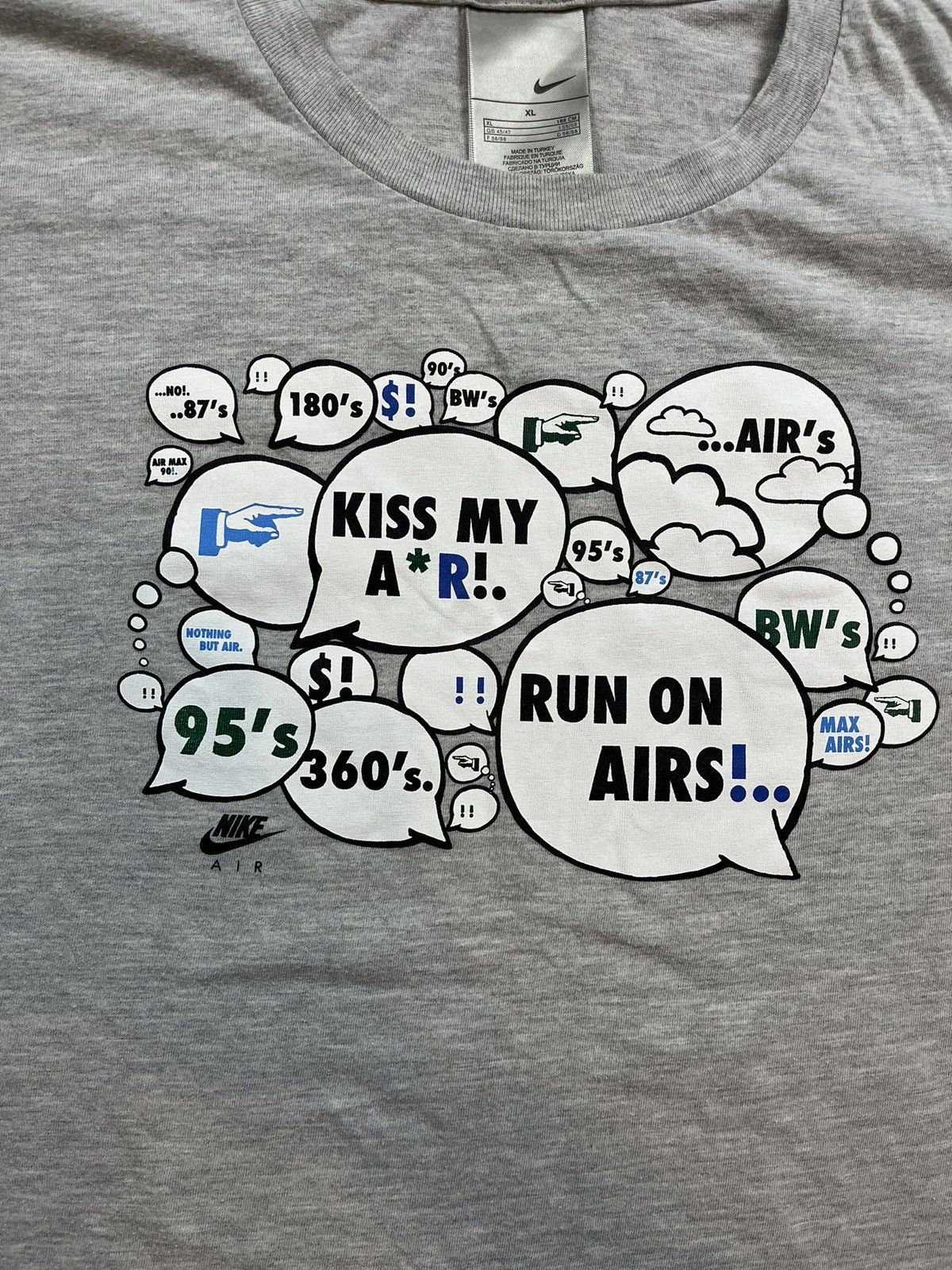 Nike × Vintage 90s Nike Air Vintage Y2K Oversized Retro Tee T-Shirt Size US XL / EU 56 / 4 - 2 Thumbnail