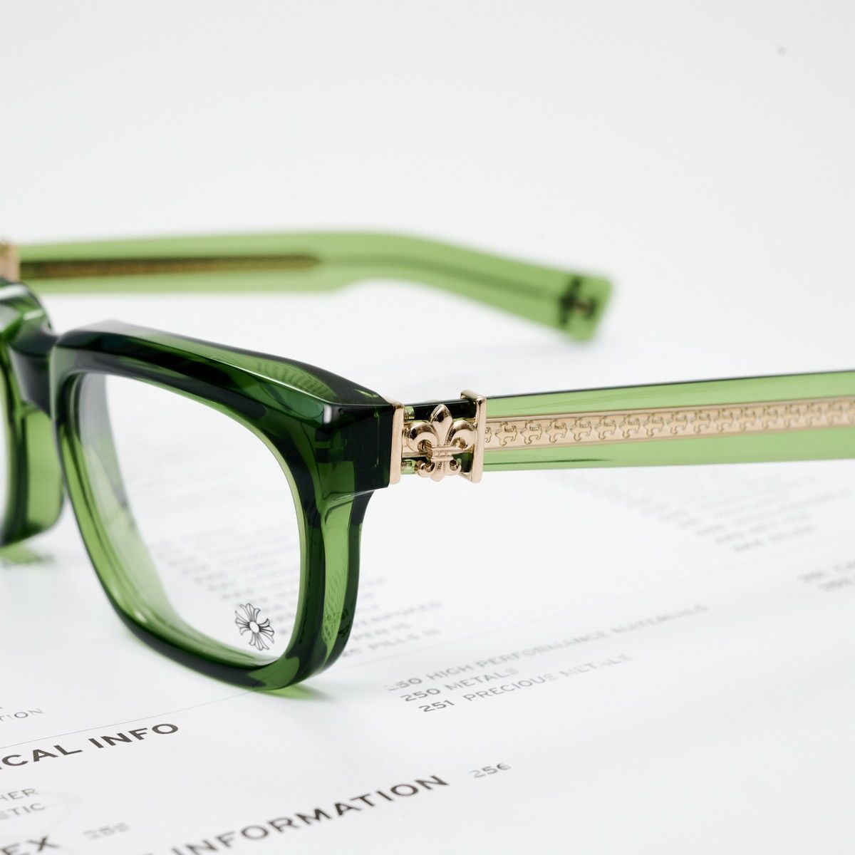 Chrome Hearts CHROME HEARTS SEE YOU IN TEA DARK OLIVE GLASSES Size ONE SIZE - 3 Thumbnail
