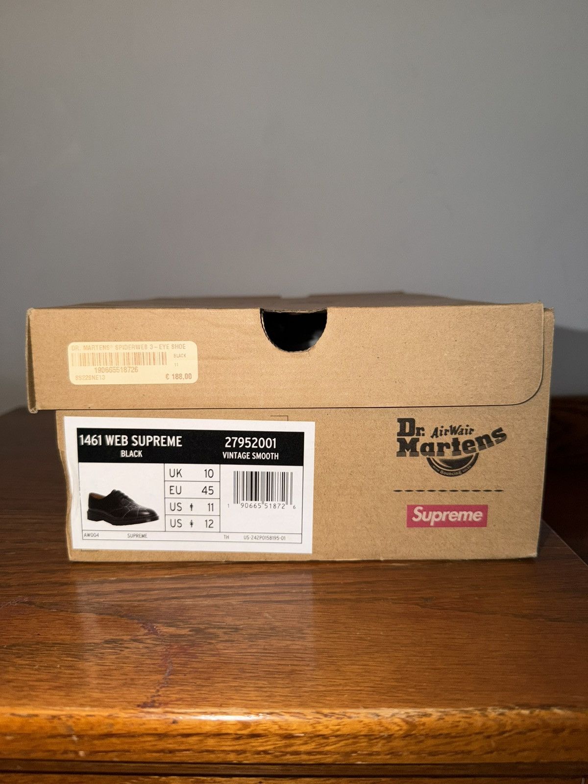 Dr. Martens × Supreme Dr. Marten X Supreme Derby 1461 - 3 Eye Spiderweb Size US 11 / EU 44 - 13 Thumbnail
