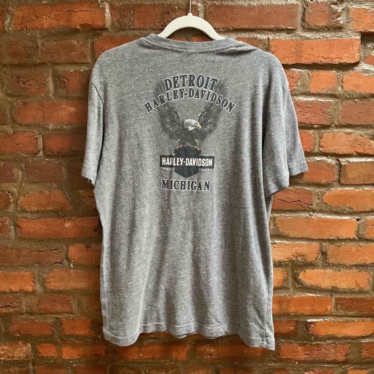 Harley Davidson × Vintage Vintage Harley Davidson Gray Oversized T-shirt Size US L / EU 52-54 / 3 - 3 Thumbnail