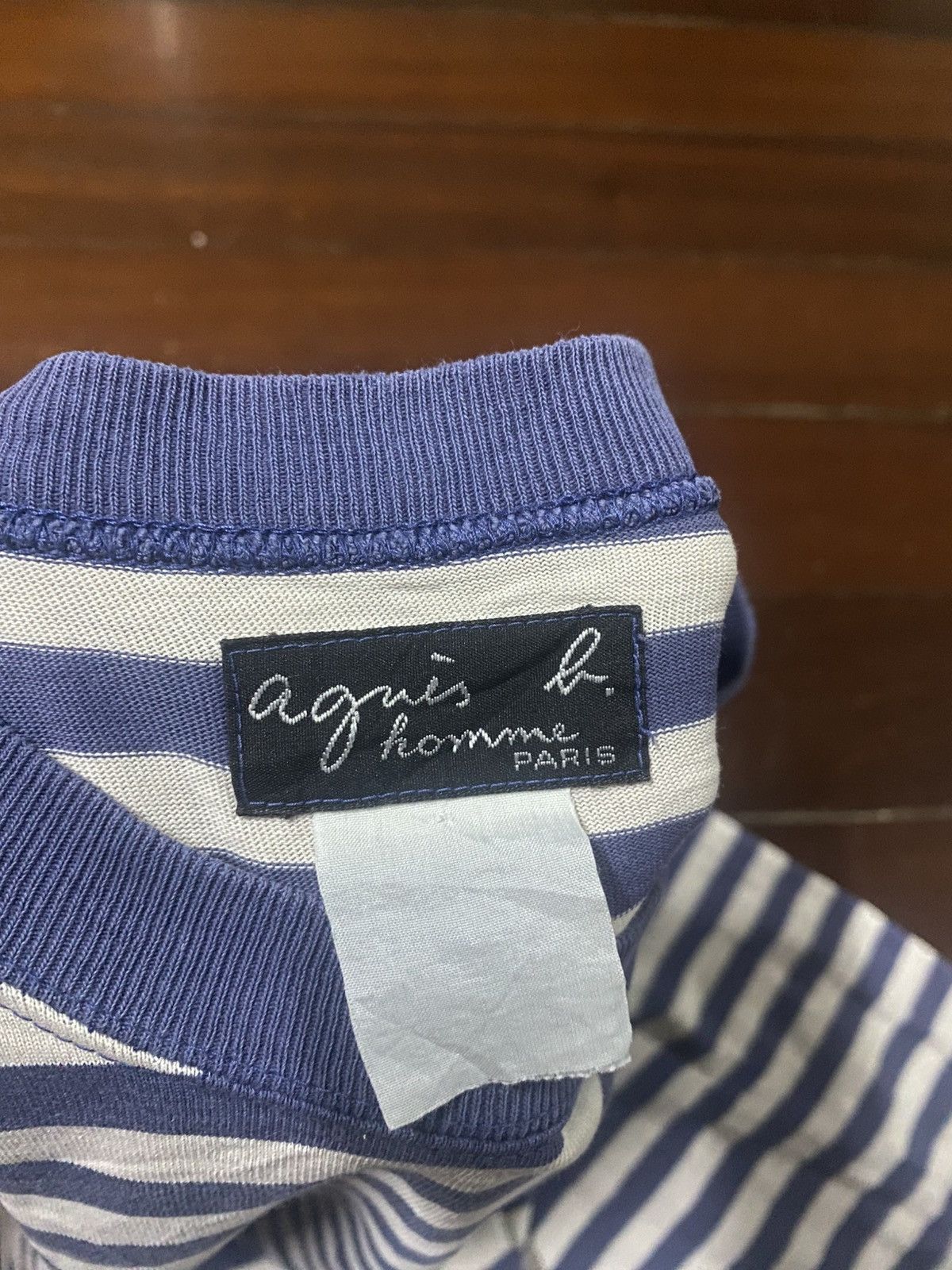 agnes b. Vintage Agnes B Homme Paris Casual Classics Striped Tee Size US M / EU 48-50 / 2 - 11 Thumbnail