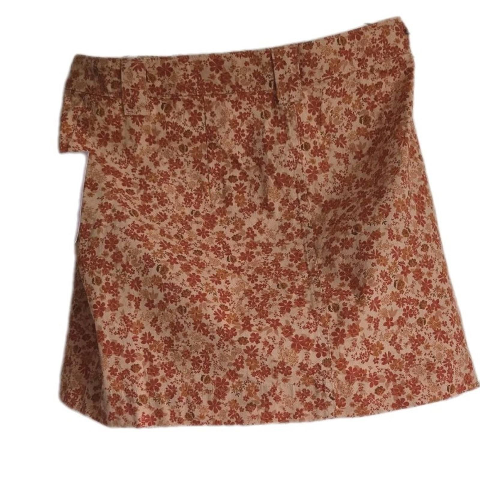 Other Wild Fable Womens Mini Skirt Rust Floral Print Size 6 Target Size 28" / US 6 / IT 42 - 3 Thumbnail