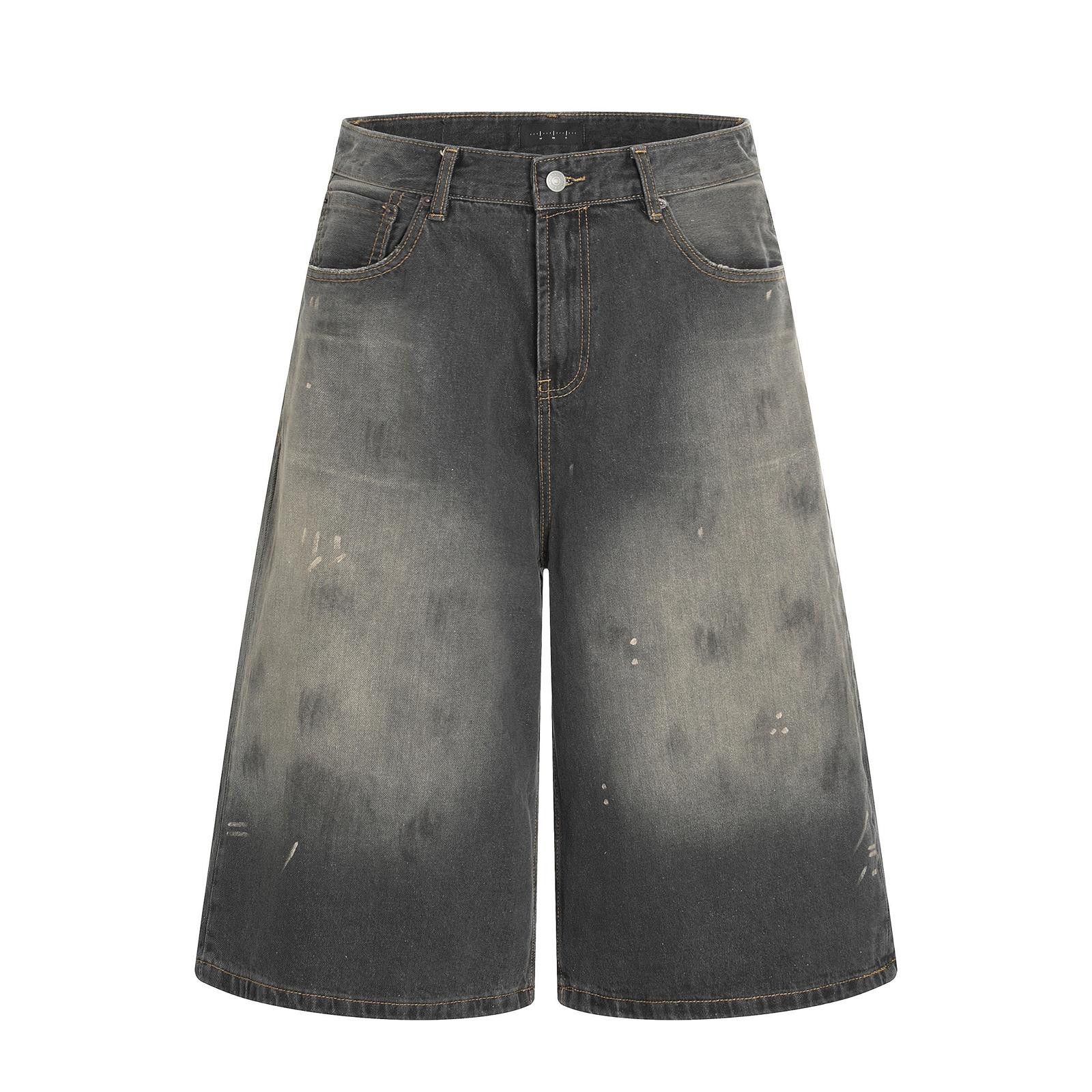 Jean Wide Leg Long Black Denim Jorts / Shorts Size US 30 / EU 46 - 6 Thumbnail