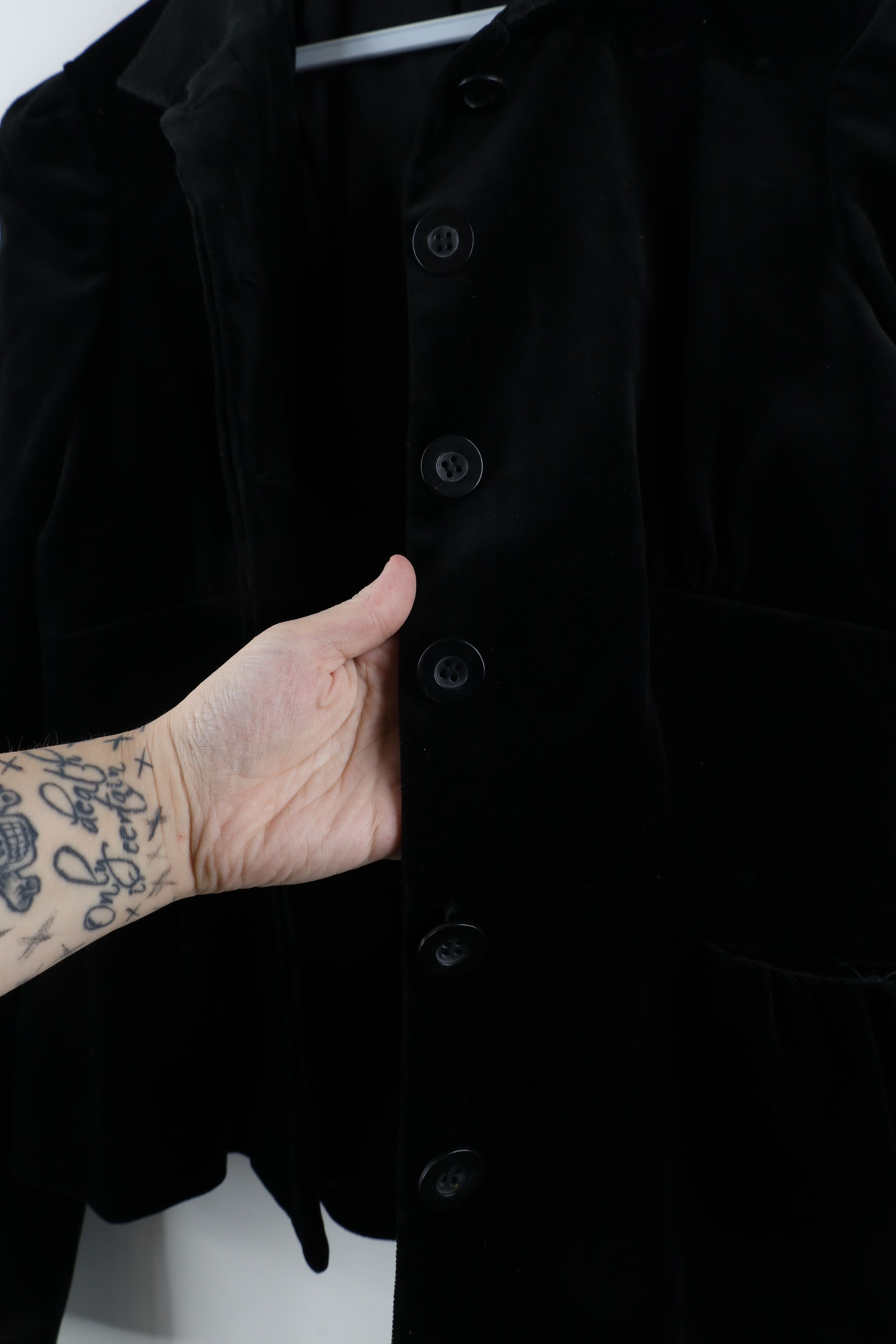Diane von Furstenberg × Vintage Diane von Furstenberg Lucille Velvet Velour Jacket Black Size M / US 6-8 / IT 42-44 - 8 Thumbnail