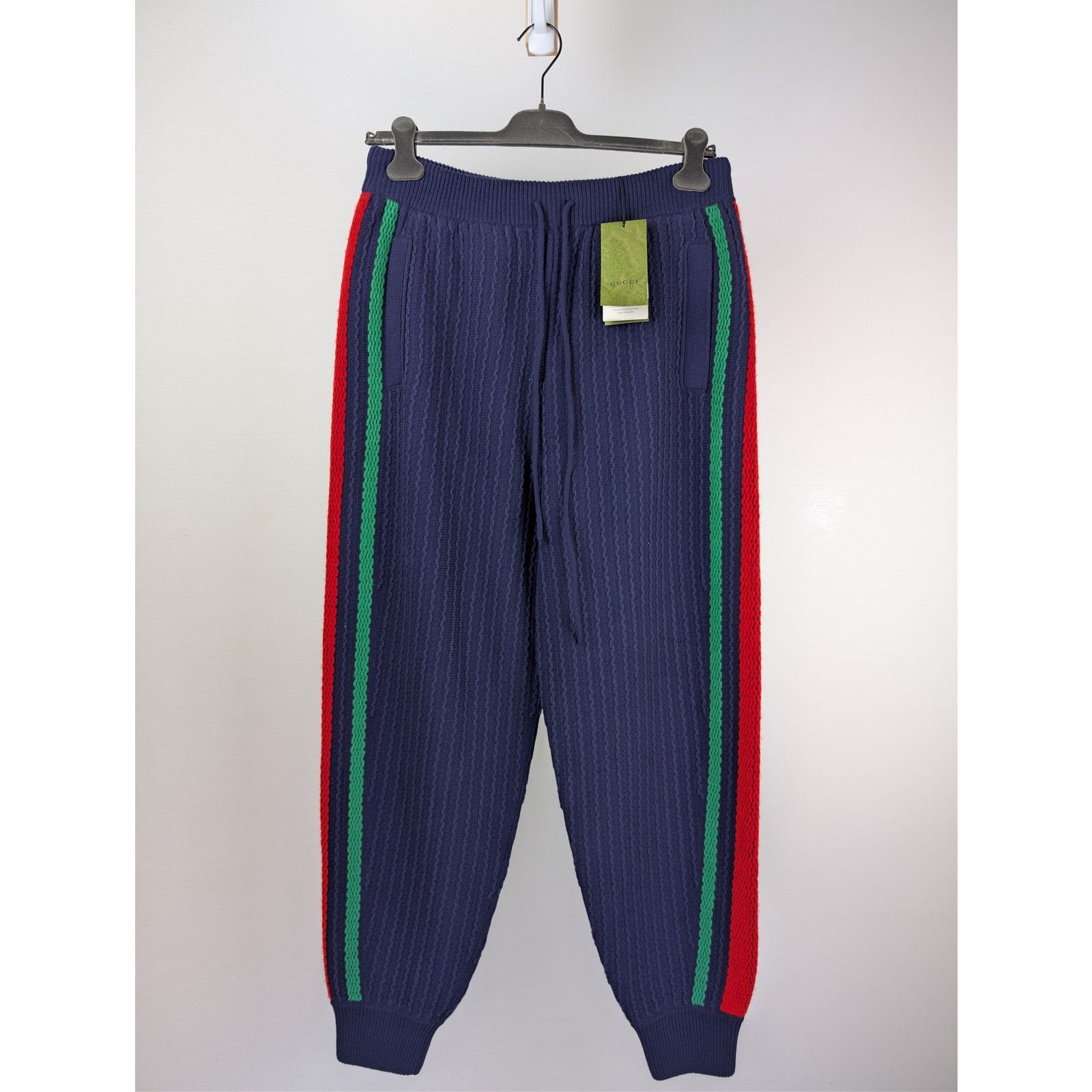 Gucci o1rshd1 Sweatpants Knitwear Pants With Web in Navy Blue Size US 32 / EU 48 - 6 Thumbnail