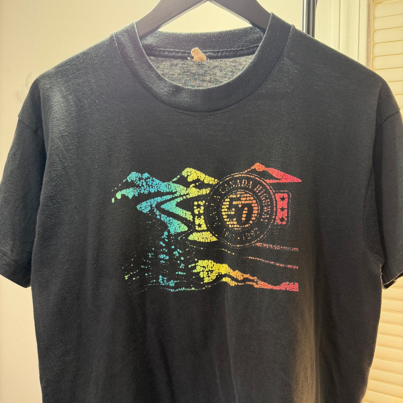 Vintage Vintage Alaska Canada Highway Shirt Men's Large Black 80s Size US L / EU 52-54 / 3 - 1 Thumbnail