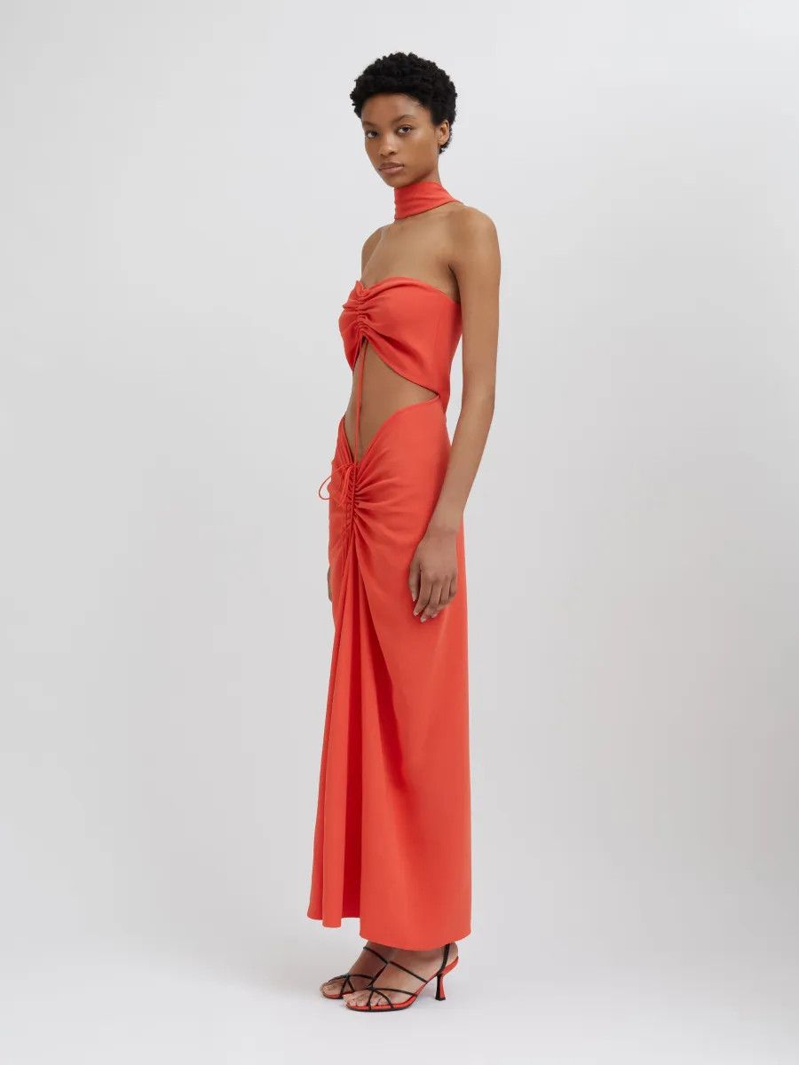 Christopher Esber Reversed Halter Disconnect Ruched Dress Size M / US 6-8 / IT 42-44 - 2 Thumbnail
