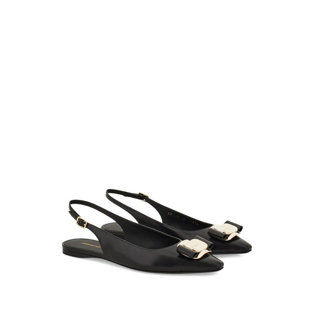 Salvatore Ferragamo Ferragamo BLACK Ballet Flats Size US 6 / IT 36 - 1 Thumbnail