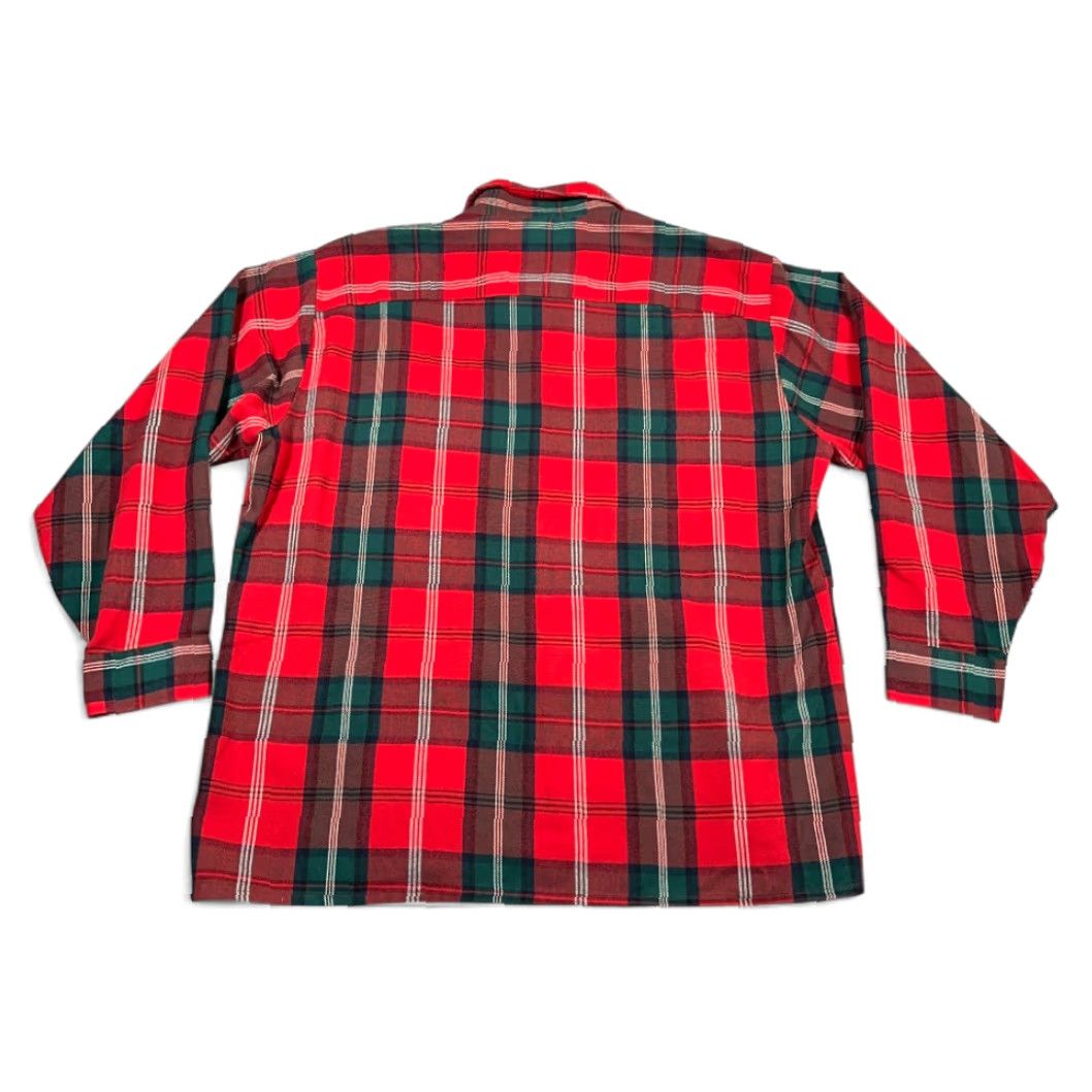 Van Heusen VINTAGE Van Heusen Shirt Men XL Red Plaid Flannel 417 Lumberjack 90s Button-Up Long Sleeve Pocketed Size US XL / EU 56 / 4 - 3 Thumbnail
