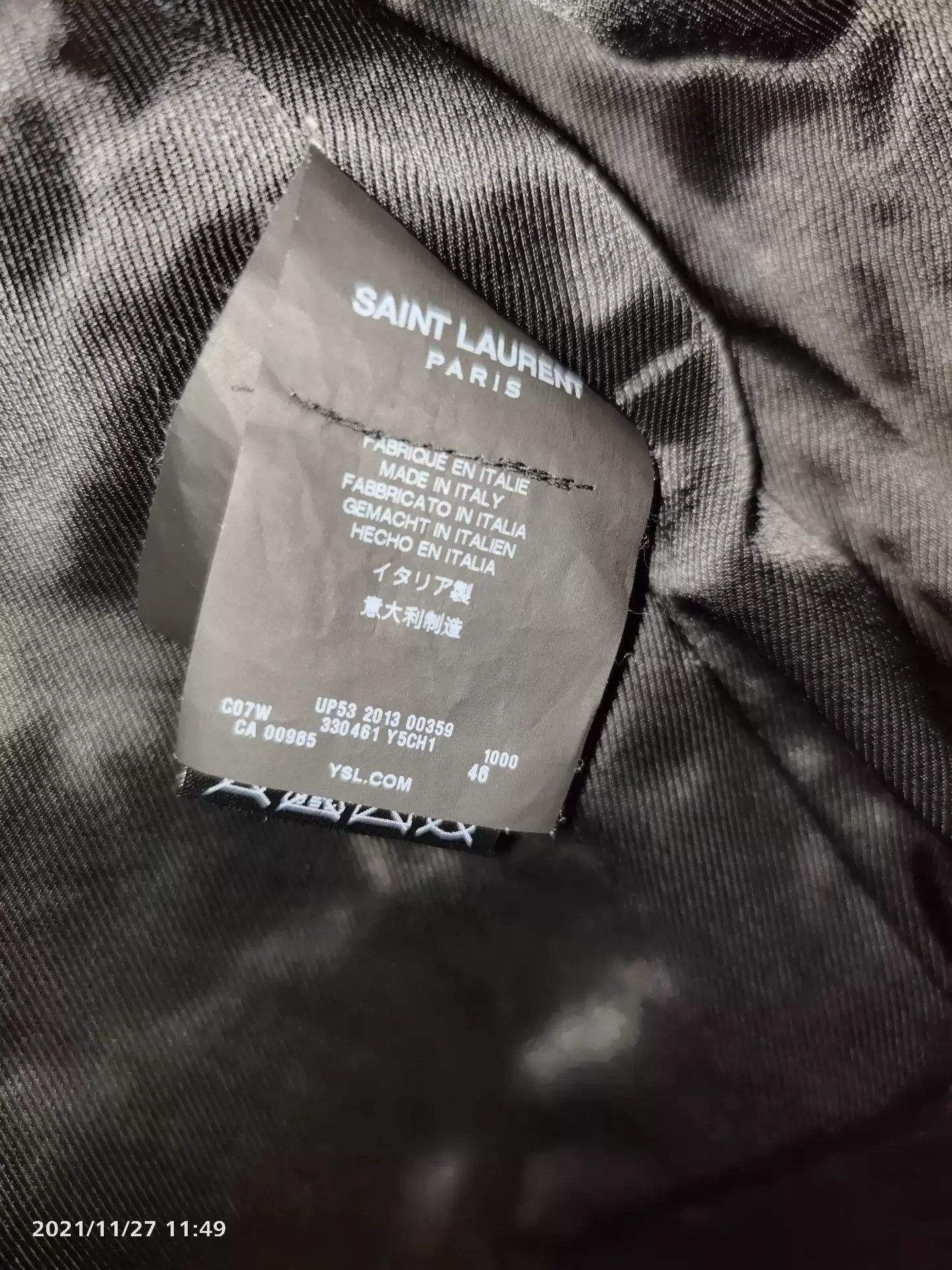 Saint Laurent Paris SLP 13fw first year "pure black sumi ink" leather jacket-25 Size US S / EU 44-46 / 1 - 4 Thumbnail