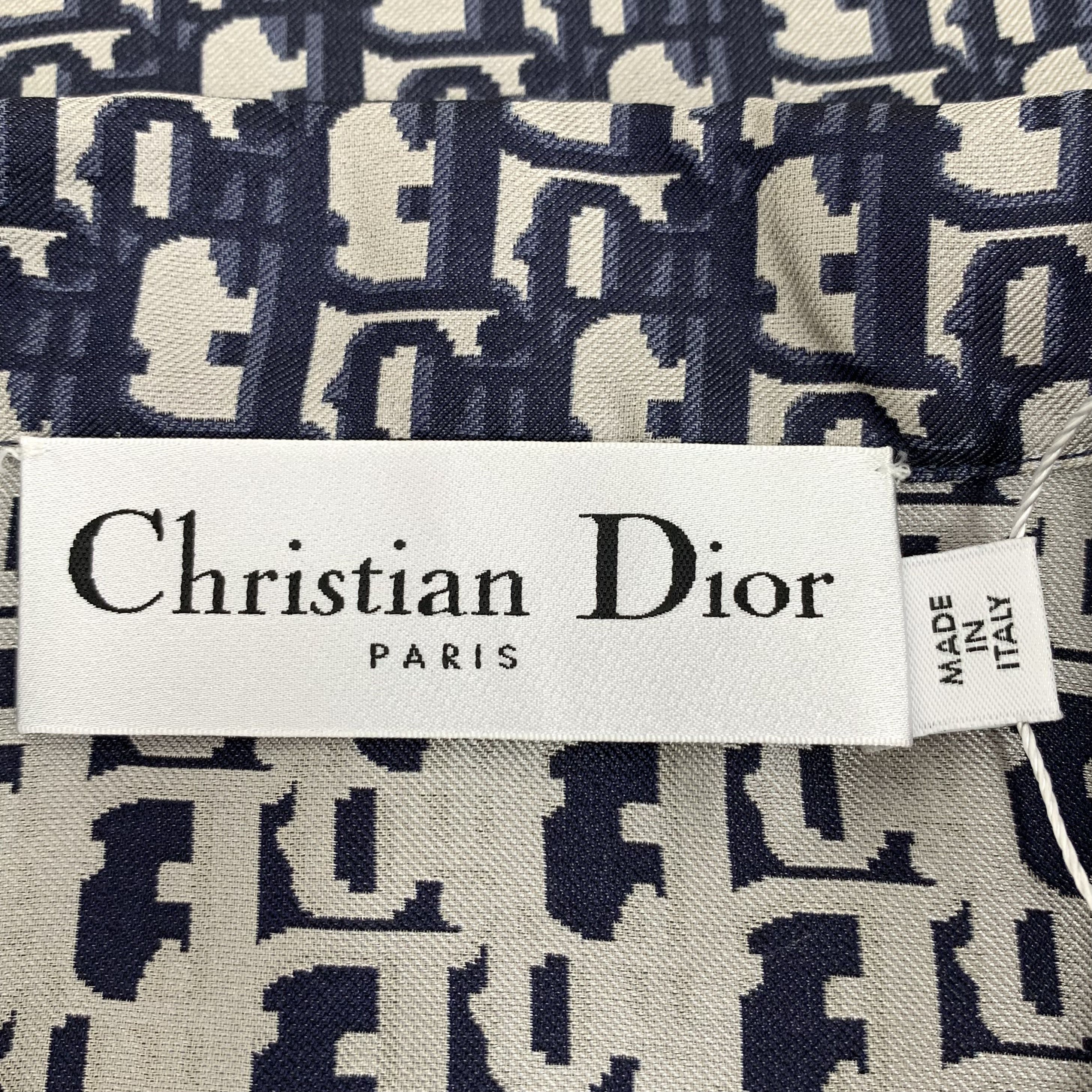 Dior Dior Logo Jacquard Silk Shirt Size 42 Size US XS / EU 42 / 0 - 5 Thumbnail
