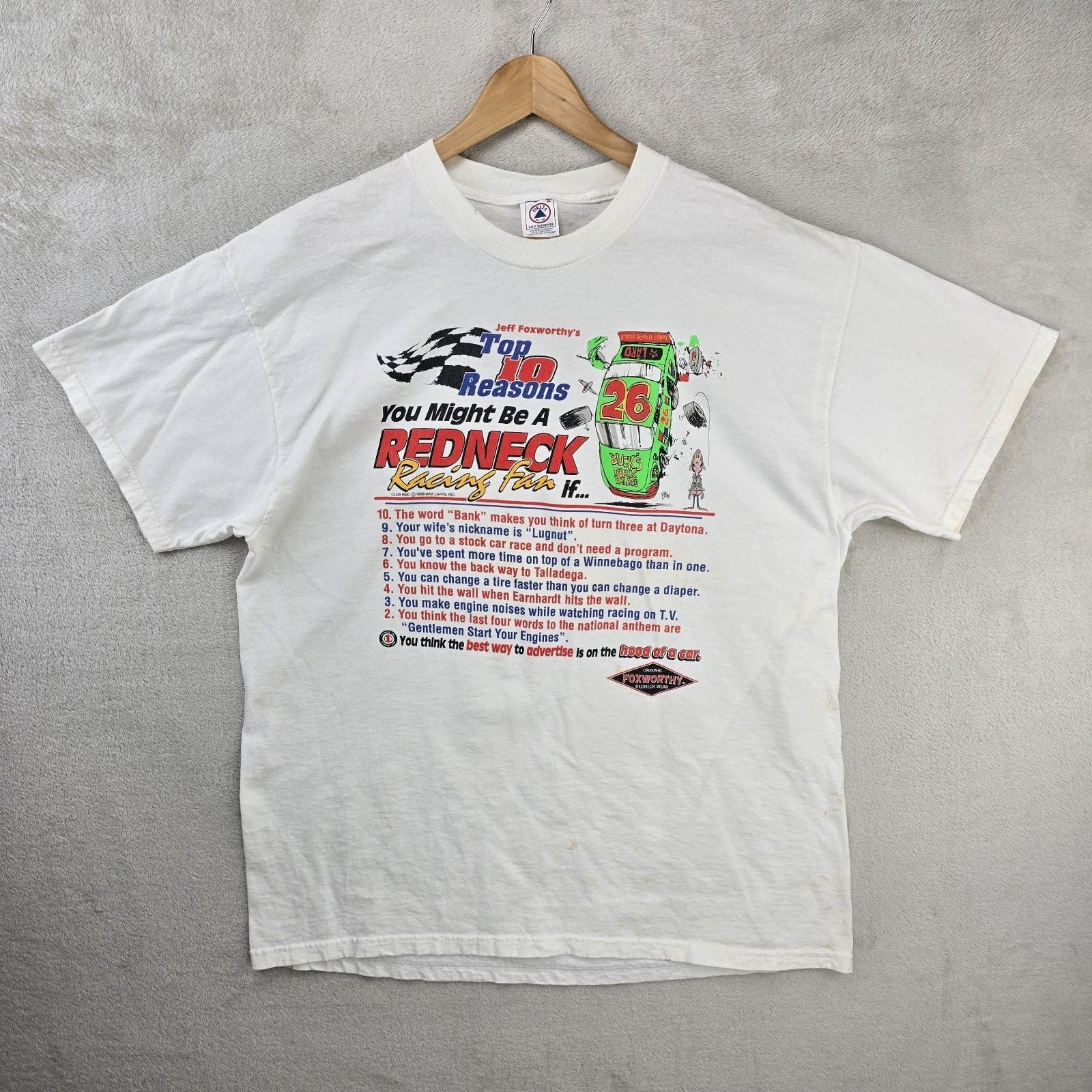 Delta Vintage Jeff Foxworthy Shirt XL Redneck Racing Fan 90s Size US XL / EU 56 / 4 - 2 Thumbnail