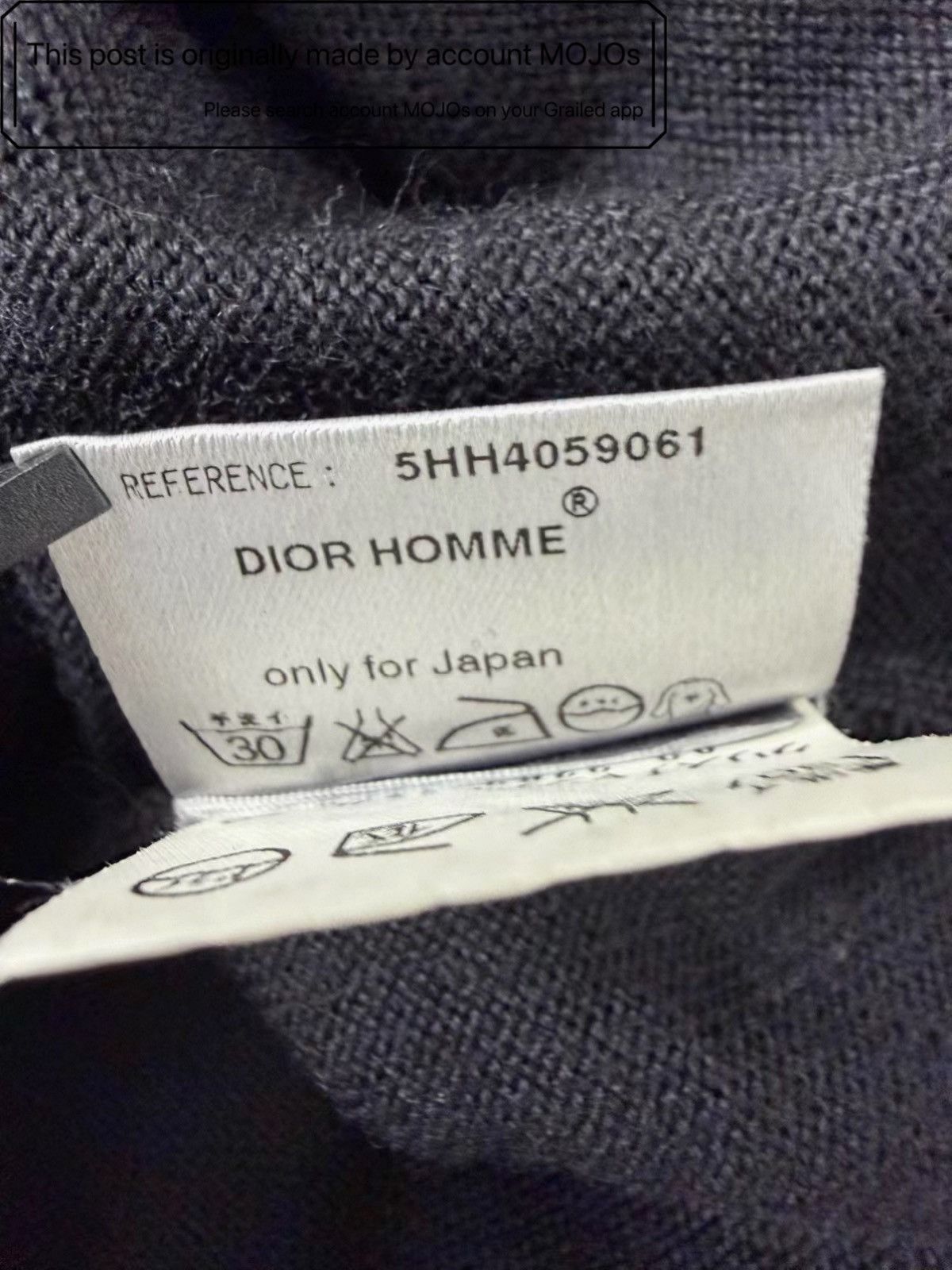 Dior Sz XS Dior Homme 05AW V-neck Distressed Sweater mojos2121 Size US XS / EU 42 / 0 - 8 Thumbnail