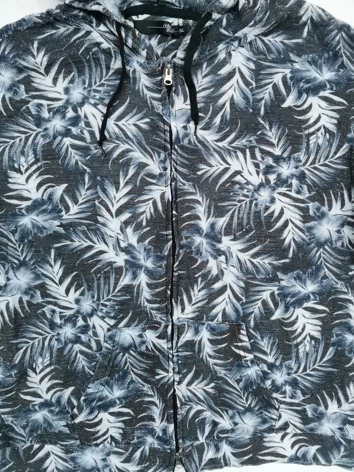 Japanese Brand Defective Struct Flora Zipper Hoodie Full Print Sweatshirt Size US XXL / EU 58 / 5 - 7 Thumbnail