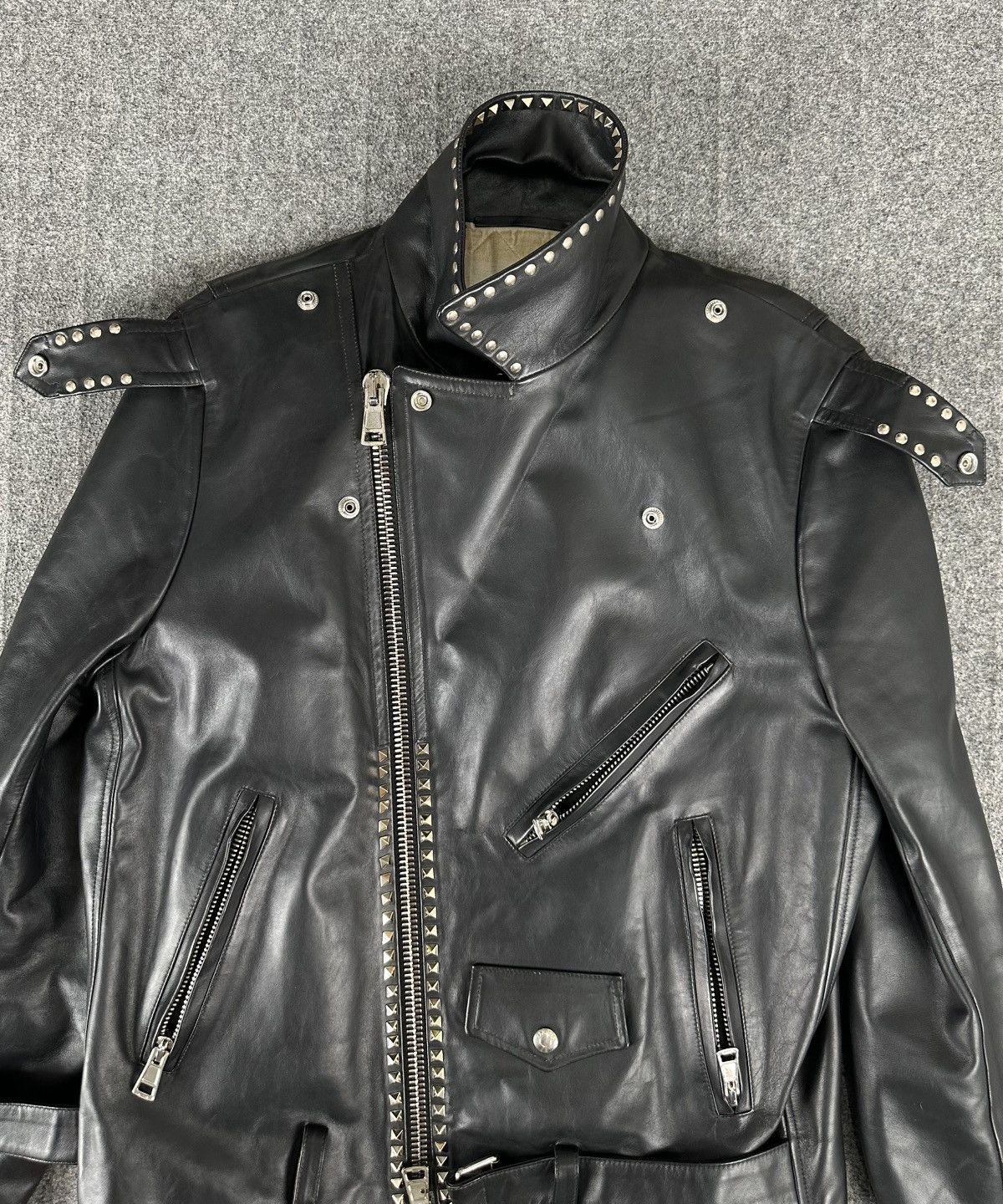 Valentino Valentino - Rockstud Biker Leather Jacket - Embellished Size US L / EU 52-54 / 3 - 6 Thumbnail