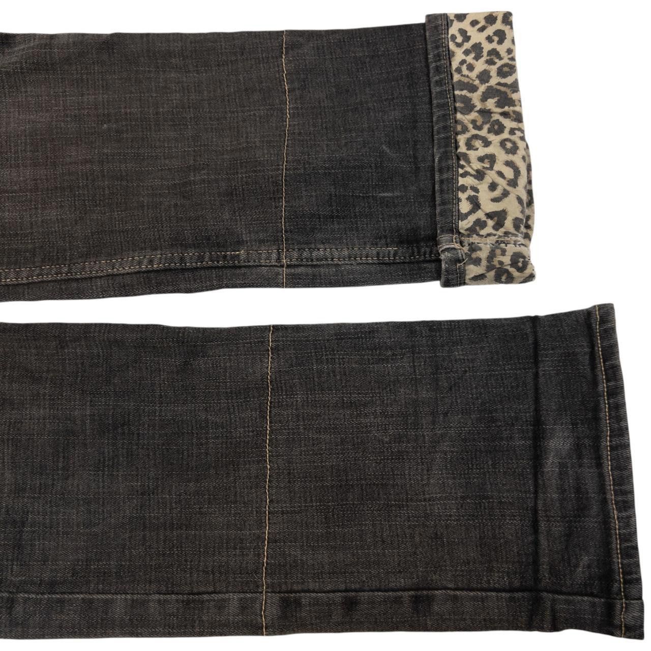 Designer Vintage PPFM Zip Detail Diamonte Denim Jeans Size W34 Size US 33 - 7 Thumbnail