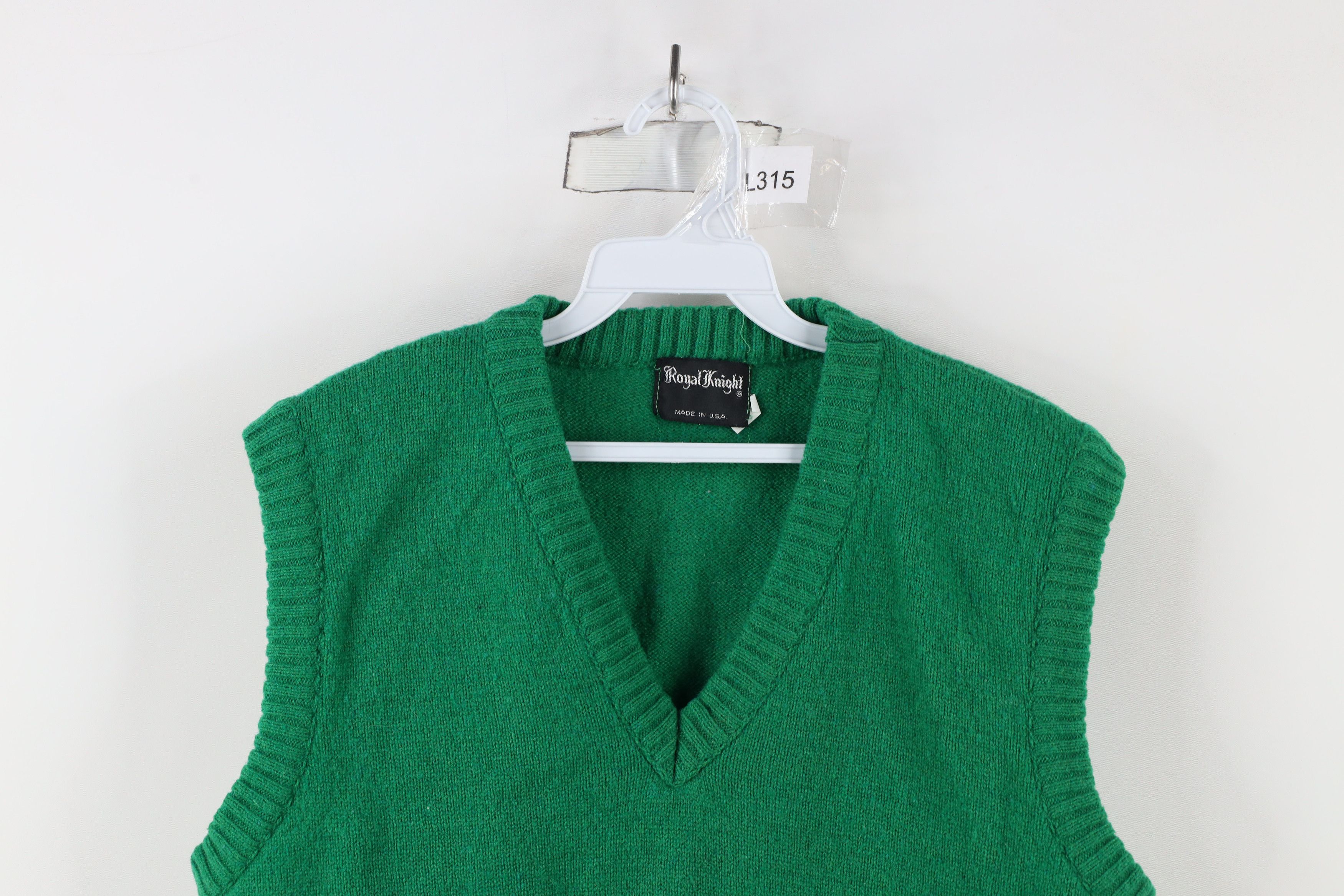 Vintage Vintage 70s Streetwear Blend Knit Sweater Vest Green USA Size M / US 6-8 / IT 42-44 - 2 Thumbnail