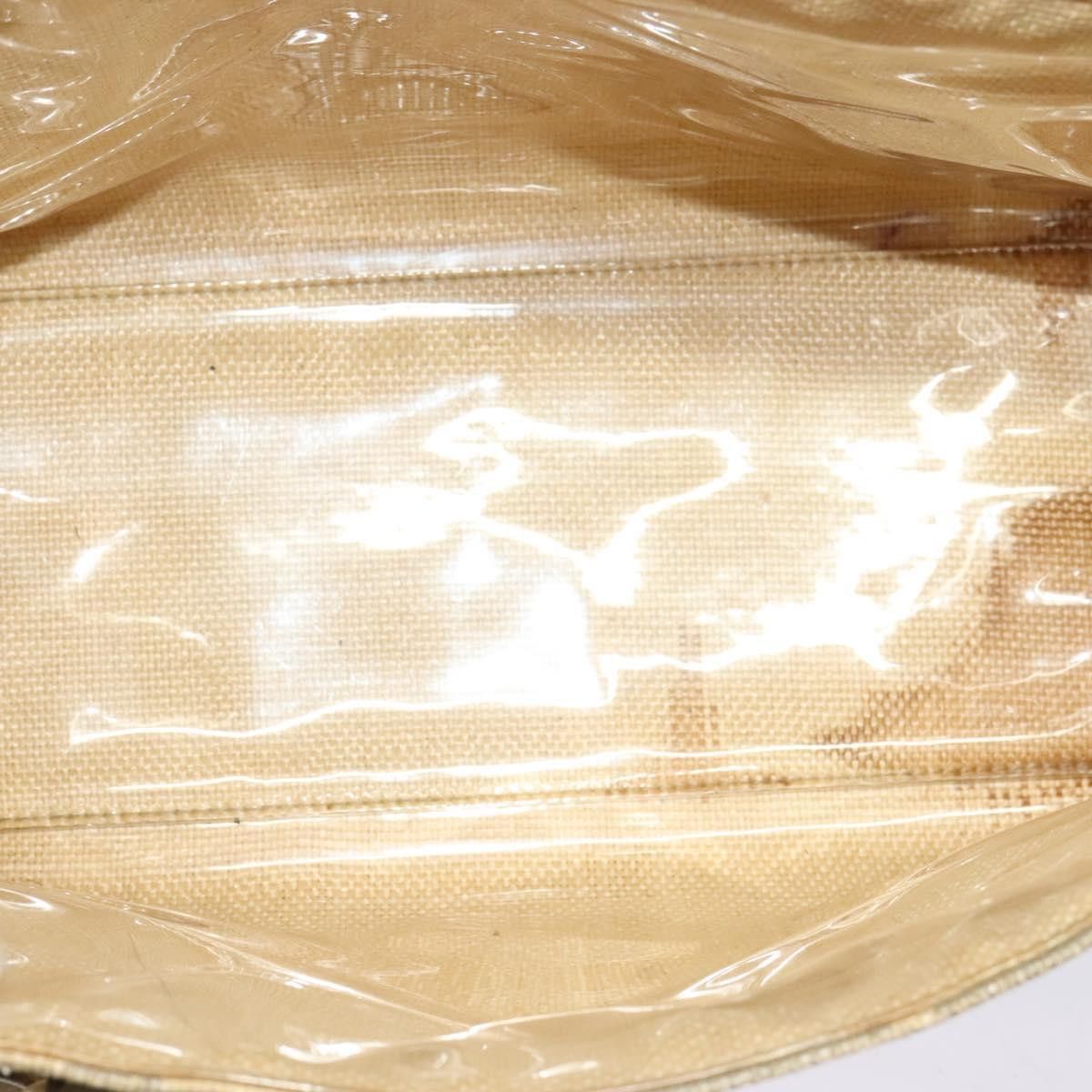 Chanel CHANEL Camelia Chain Tote Bag Straw Beige CC Size ONE SIZE - 16 Thumbnail