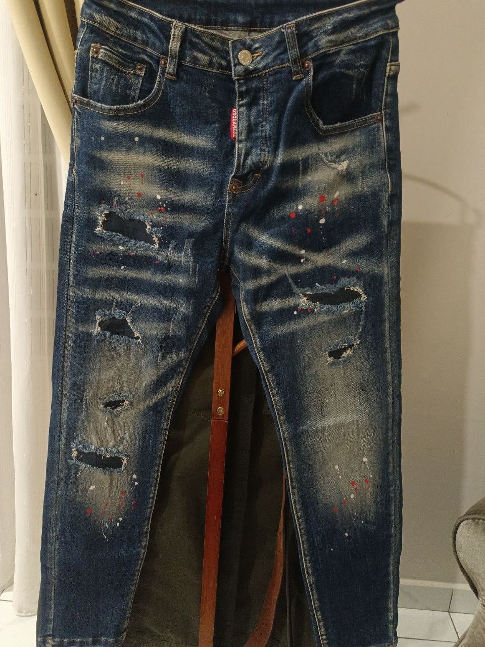 Dsquared2 Dsquared2 Classic Kenny Twist Distressed Paint Splatter Size US 30 / EU 46 - 1 Thumbnail