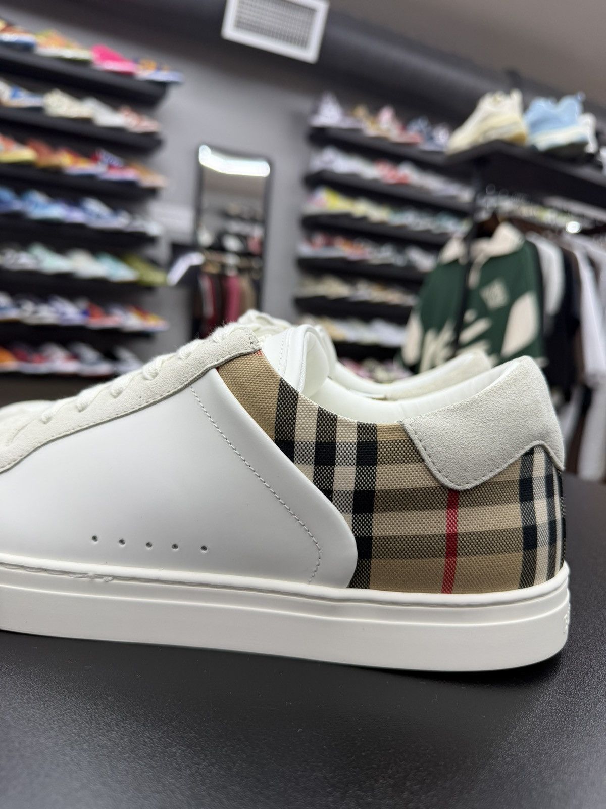 Burberry Size 12US/45EU - Burberry Leather Check Suede Low Tops Size US 12 / EU 45 - 5 Thumbnail