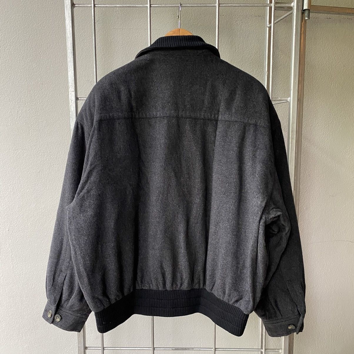 Designer BLACK PIA Dark Gray Knit Panel Jacket Size L / US 10 / IT 46 - 4 Thumbnail