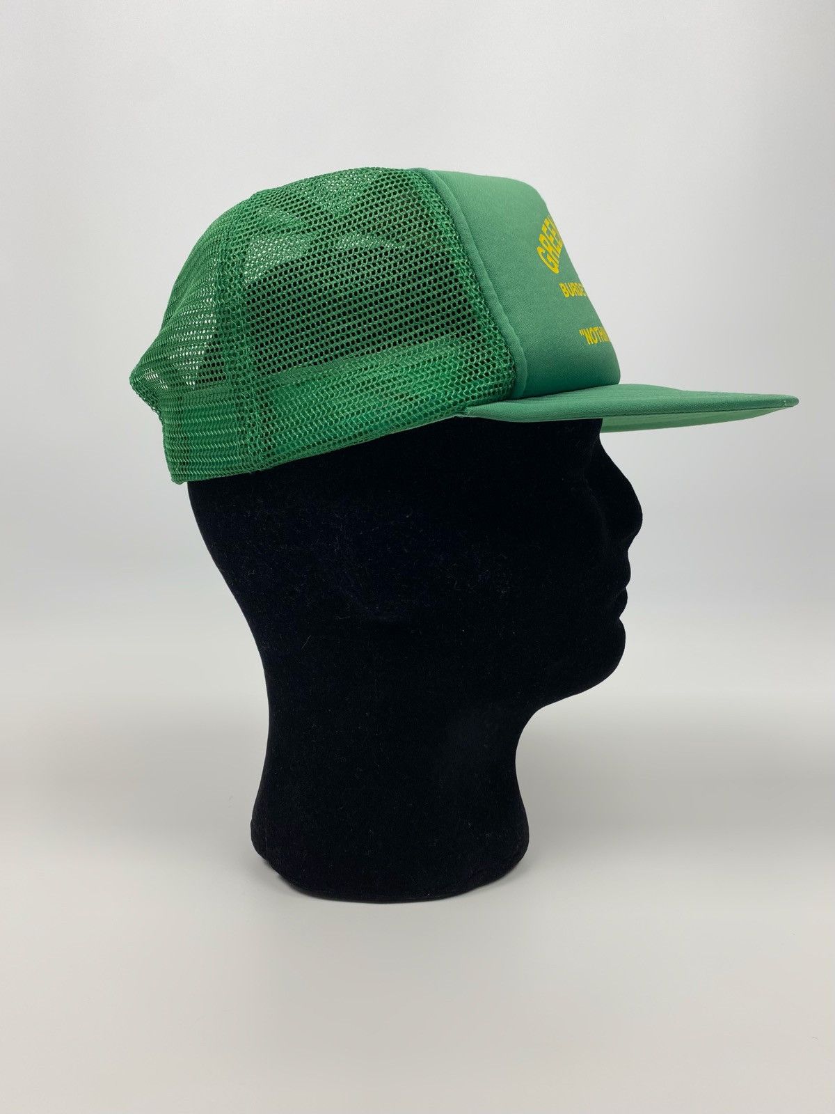 John Deere 1990’s Vintage John Deere Logo Quote Foam Mesh Trucker Hat Size ONE SIZE - 2 Thumbnail