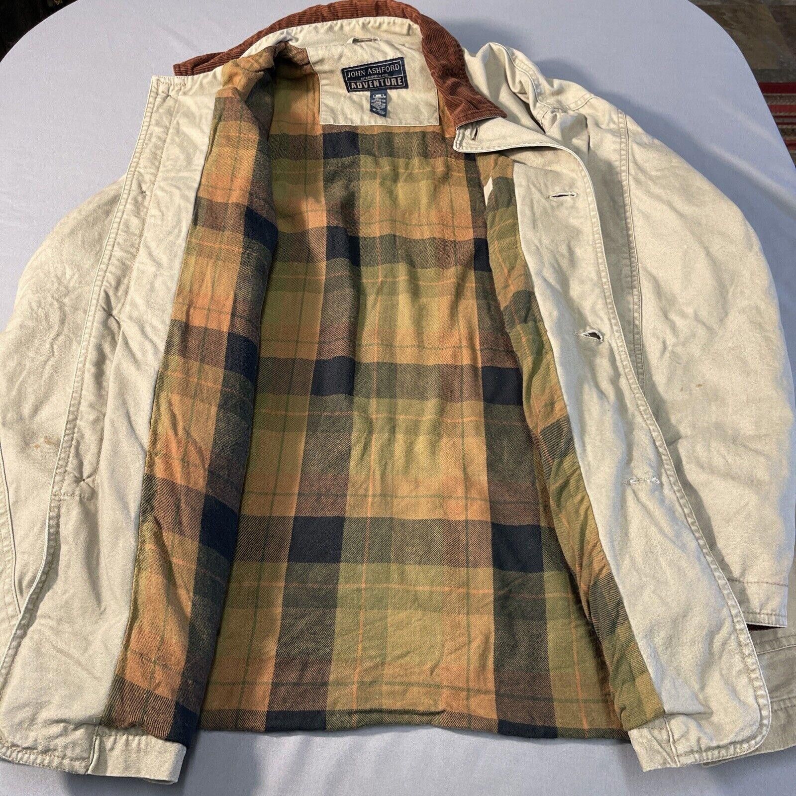 John Ashford Vintage John Ashford Mens Adventure M Beige Cotton Jacket Size US M / EU 48-50 / 2 - 4 Thumbnail