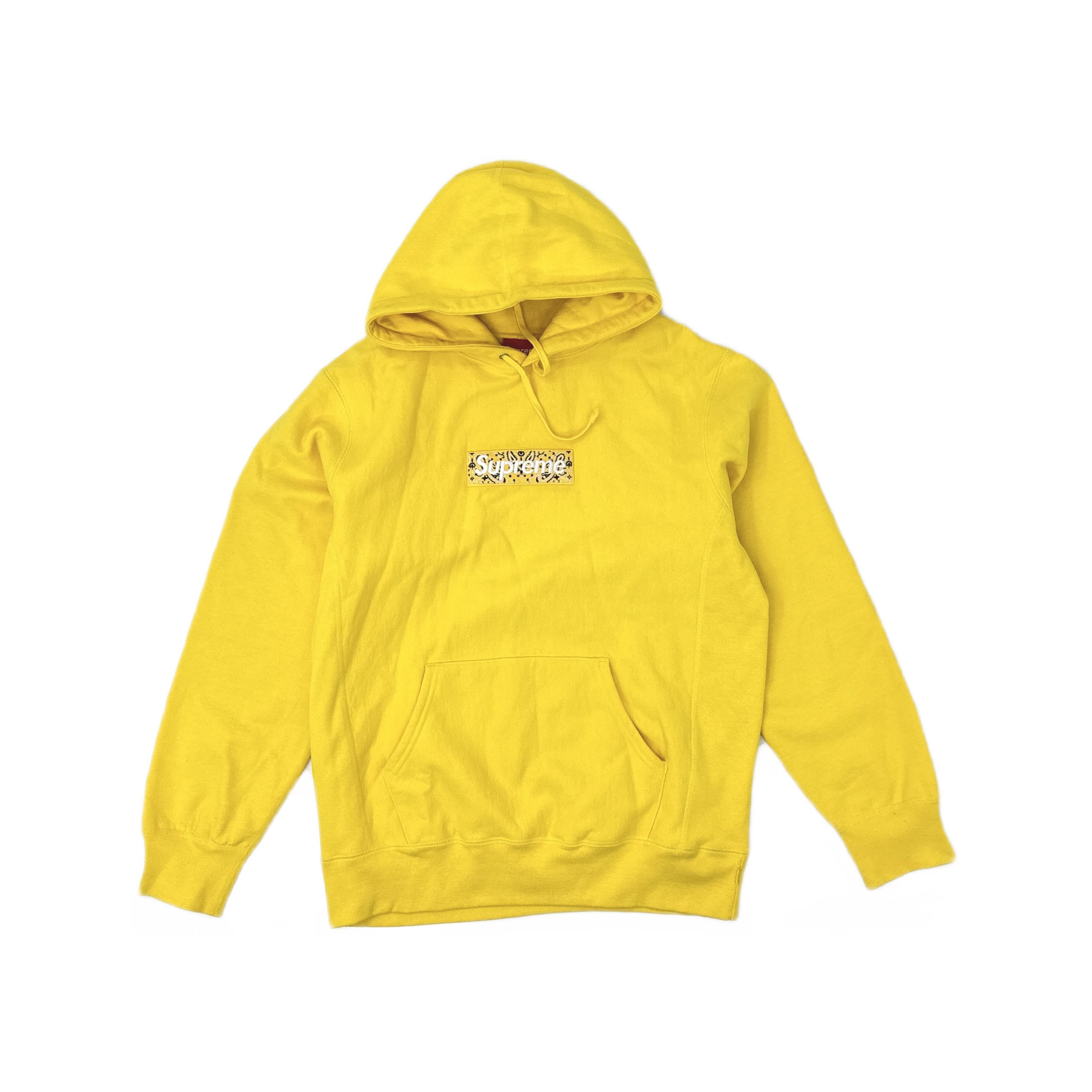 Supreme Supreme Bandana Box Logo Hooded Sweatshirt Yellow Size L Size US L / EU 52-54 / 3 - 1 Thumbnail