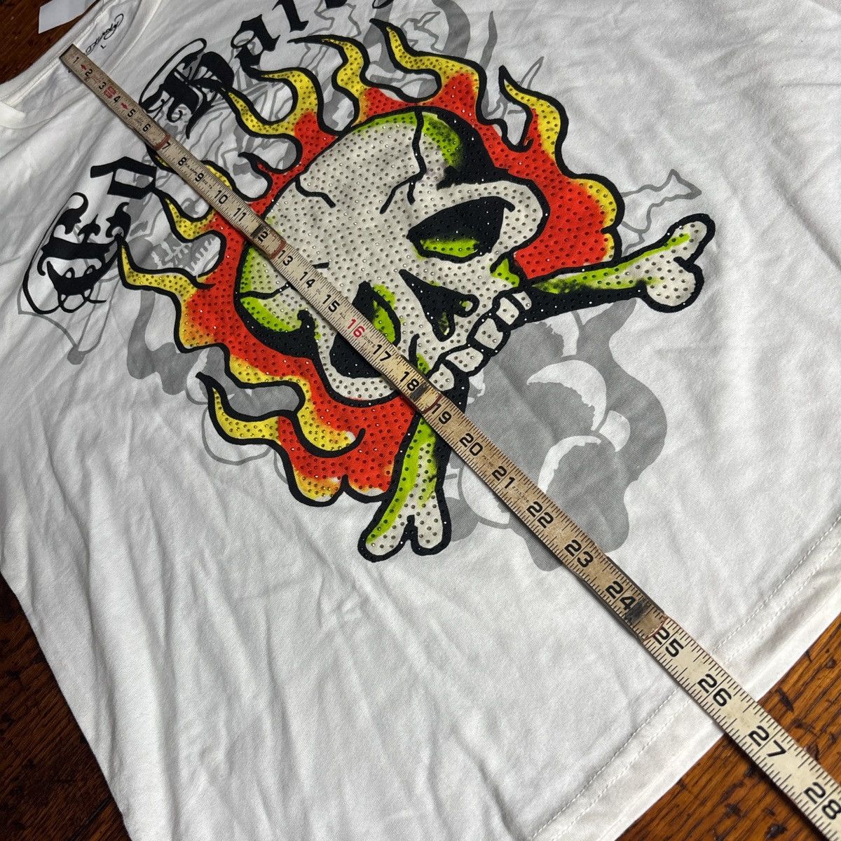 Ed Hardy White ed hardy y2k style skull tee shirt Size US L / EU 52-54 / 3 - 4 Thumbnail