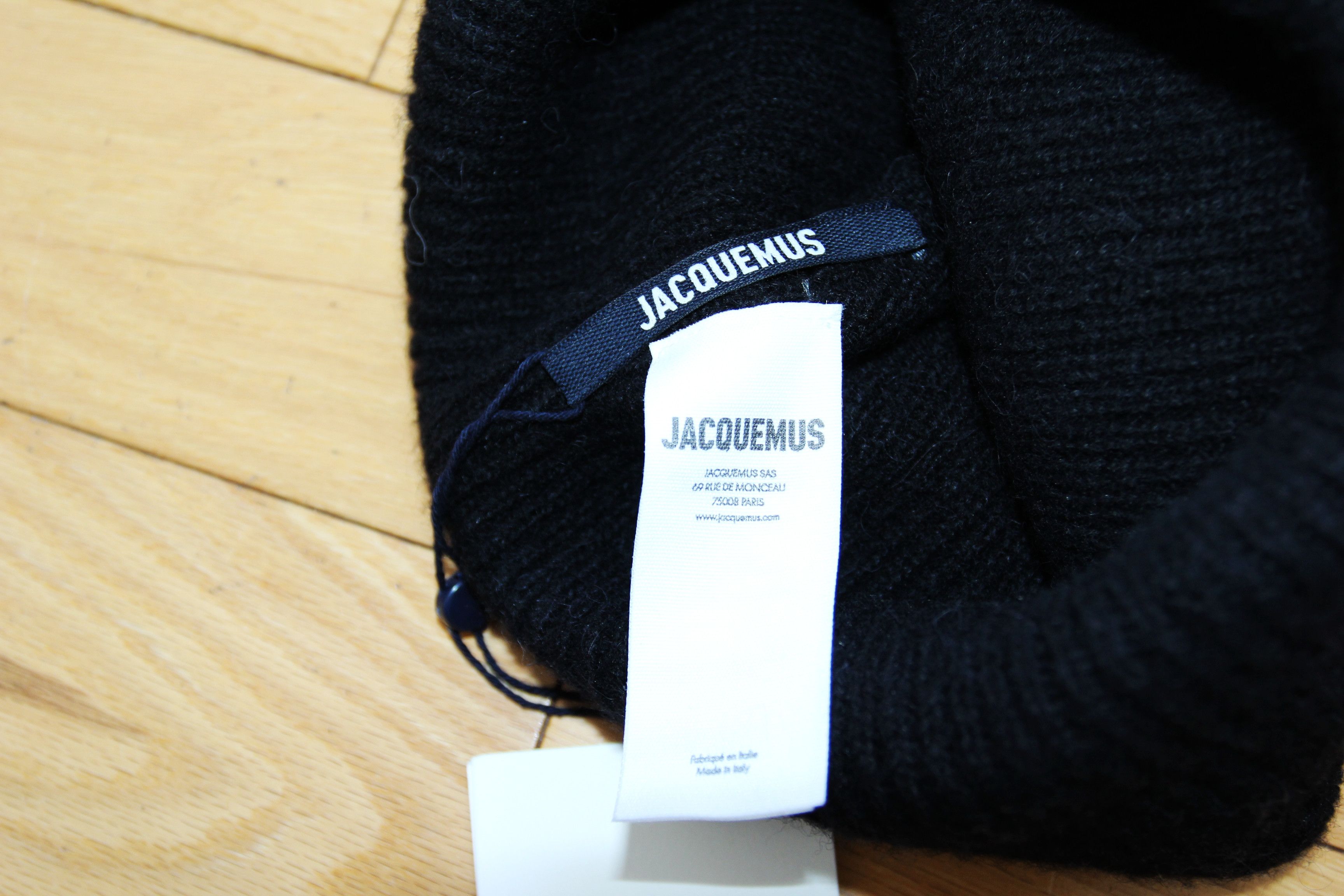 Jacquemus BNWT AW25 JACQUEMUS LE BONNET GROS TUQUE BEANIE BLACK Size ONE SIZE - 3 Thumbnail