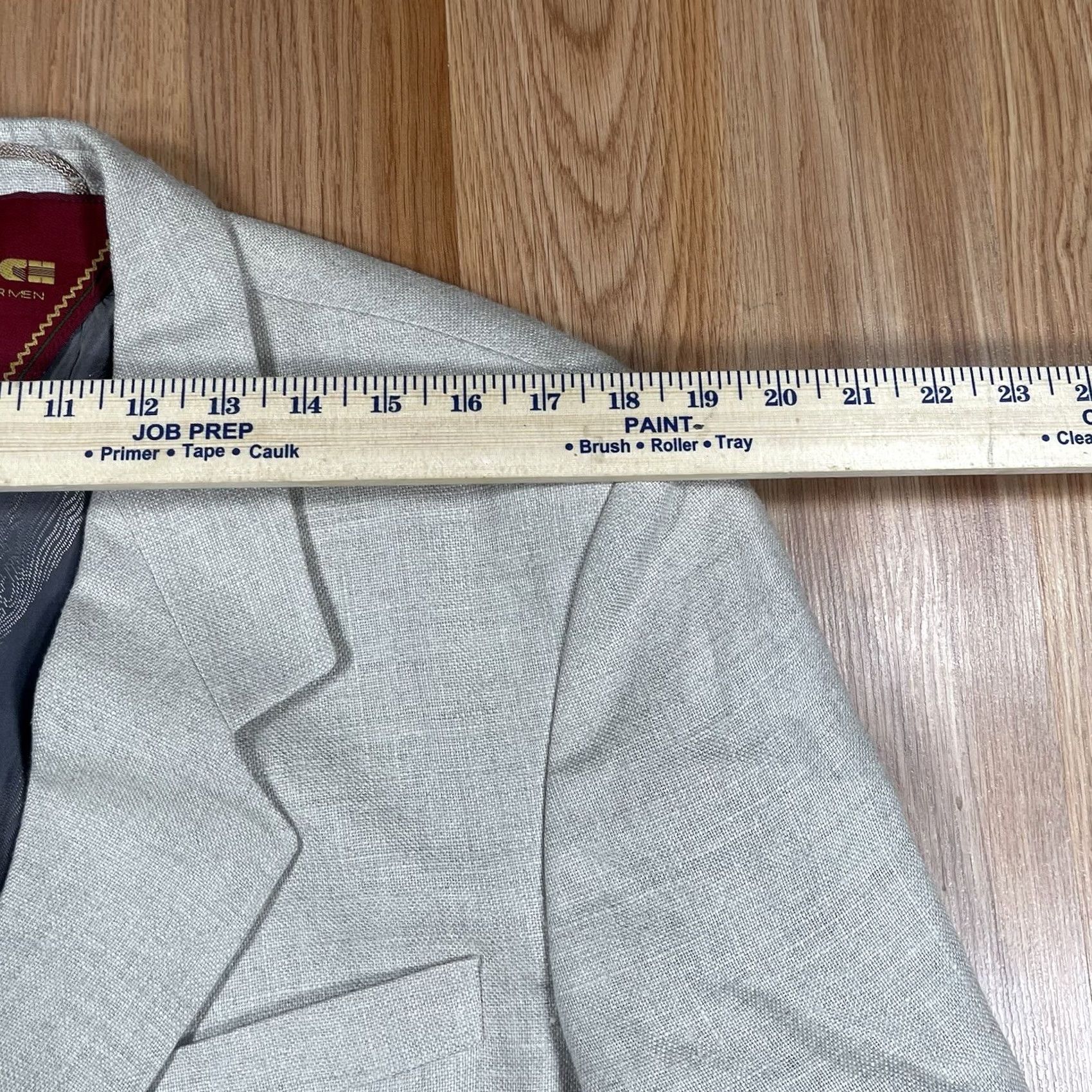 Vintage Brunch Sport Coat 100% Linen Blazer 3 Button Jacket Mens 41 Beige Linen Blazer Shirt Jacket Men 41 Mens Size 42R - 6 Thumbnail