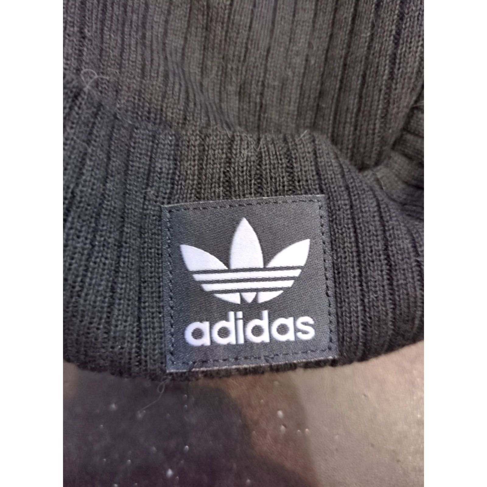 Adidas ADIDAS ORIGINALS BEANIE TREFOIL BLACK UNISEX ONE SIZE Beanie Adults/Unisex Black One Size Size ONE SIZE - 2 Thumbnail