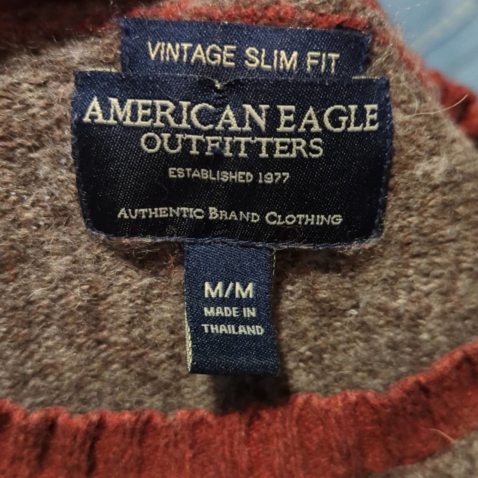 American Eagle Outfitters American Eagle Outfitters Vintage Slim Striped Knit Sweater Size M / US 6-8 / IT 42-44 - 4 Thumbnail