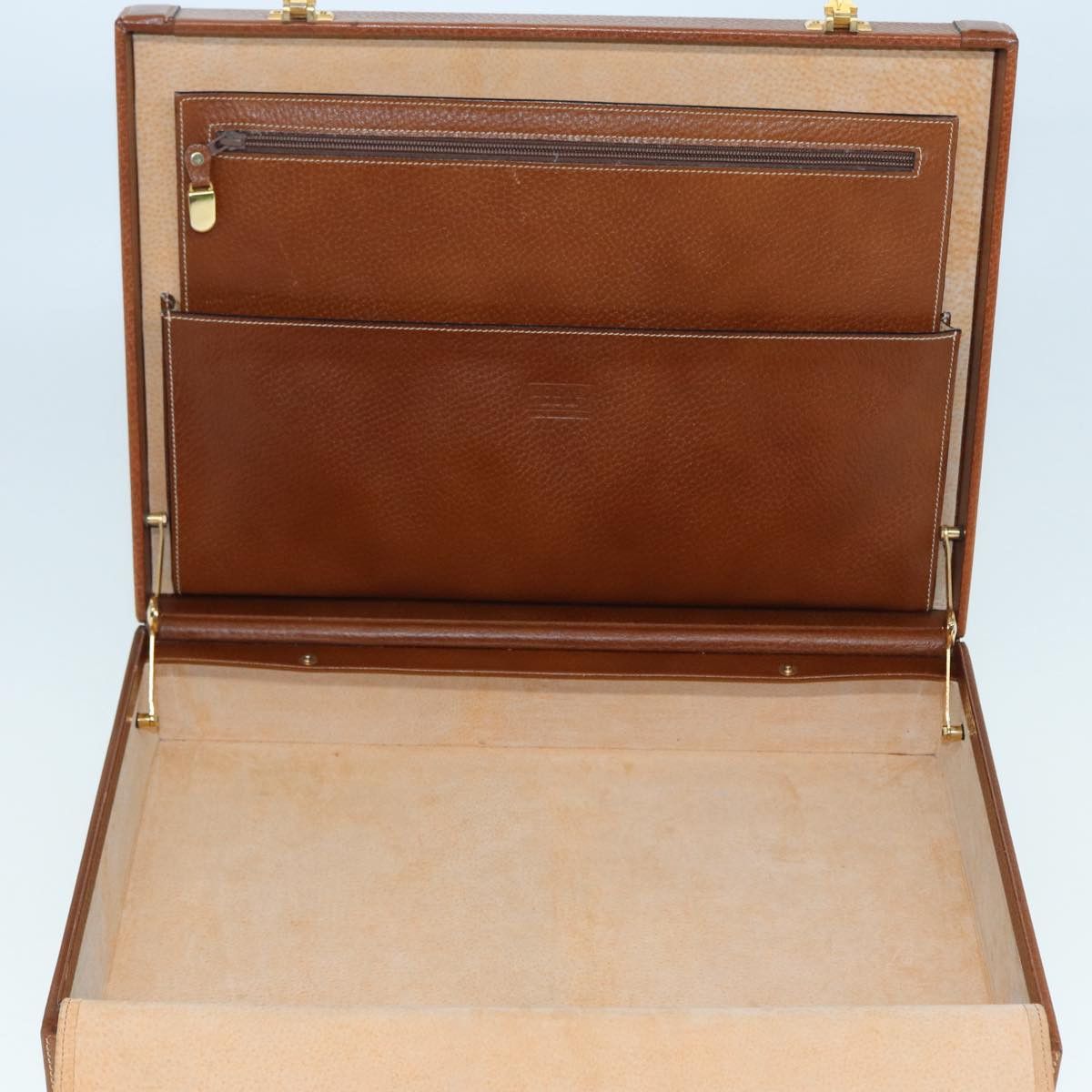 Loewe LOEWE Anagram Attache Case Trunk Leather Brown Gold Size ONE SIZE - 11 Thumbnail