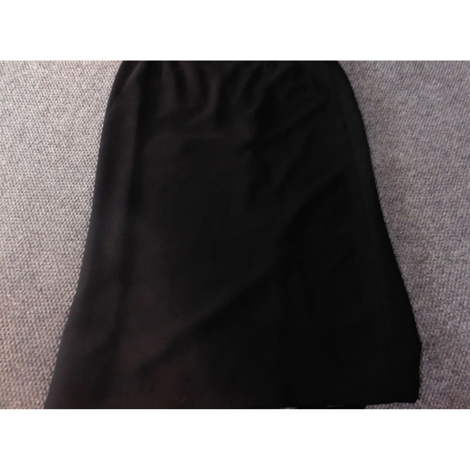 Essentials Jones Wear Skirt Womens 16 Black A-Line Knee Length Zip Knee Length Black Art Vintage: No Size 38" / US 16 / IT 52 - 3 Thumbnail