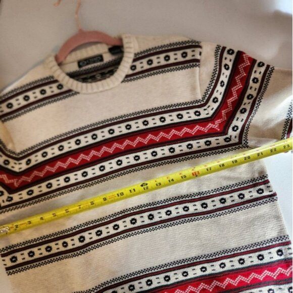 Chaps Chaps Logan Men’s Large Chunky Knit Winter Sweater Red White Size US L / EU 52-54 / 3 - 4 Thumbnail