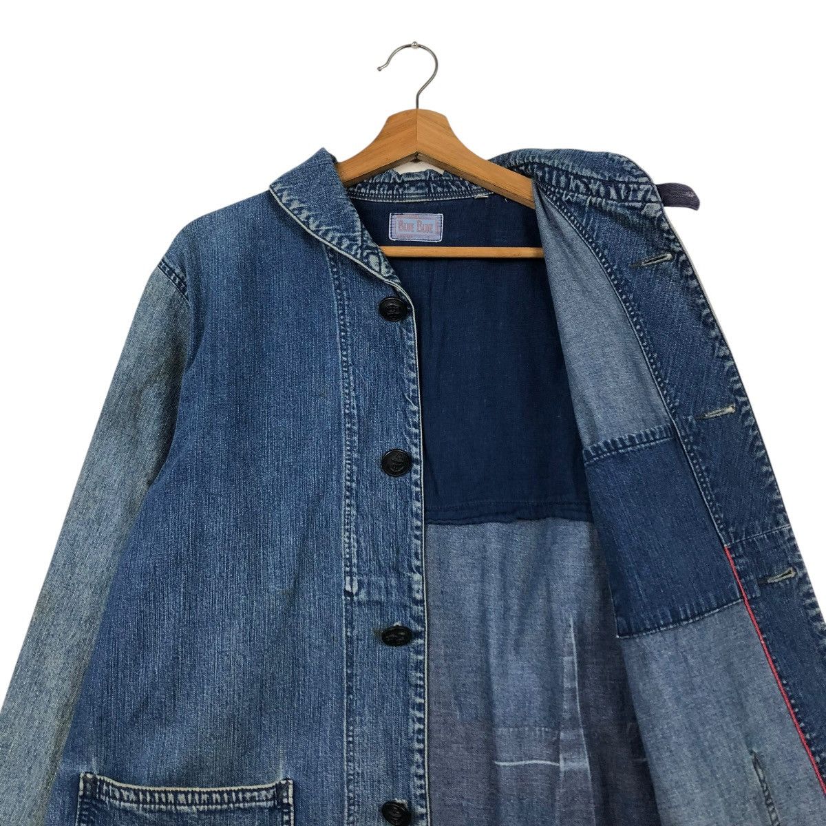 Blue Blue Japan 🔥VINTAGE DENIM JACKET DENIM PATCHWORK BLUE BLUE JAPAN Size US M / EU 48-50 / 2 - 13 Thumbnail