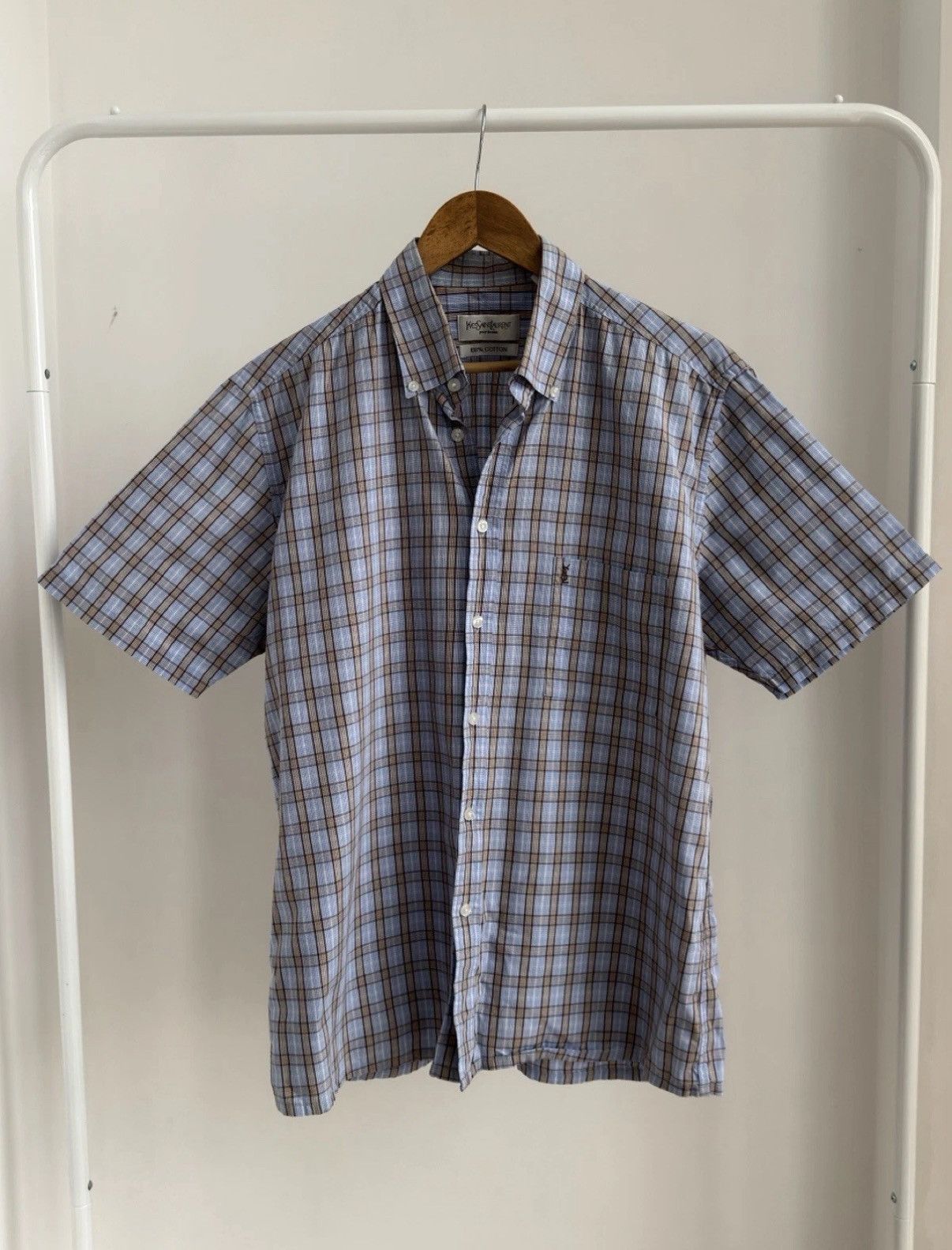 Yves Saint Laurent YVES SAINT LAURENT VINTAGE YSL CLASSIC BUTTON UP SHIRT Size US L / EU 52-54 / 3 - 1 Thumbnail