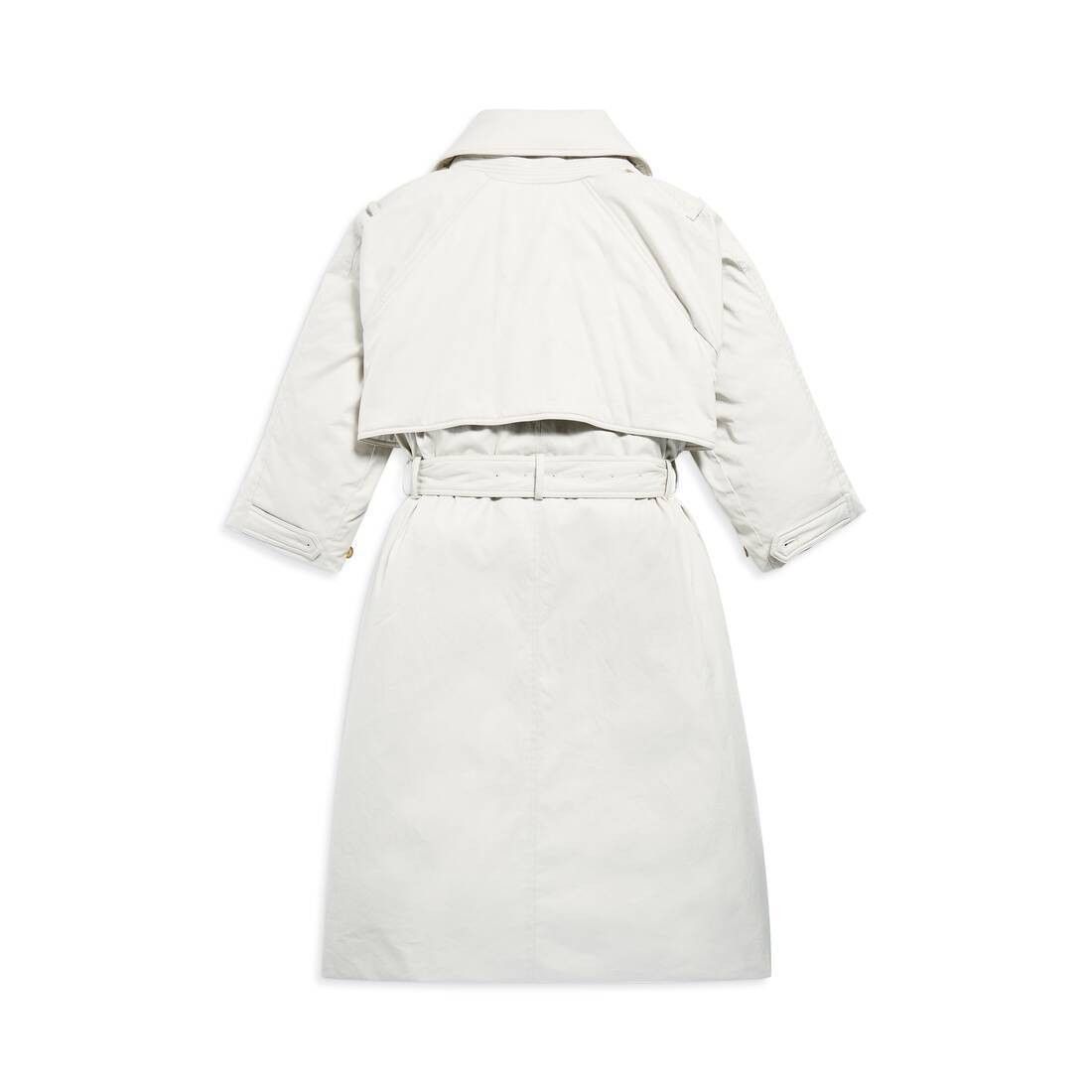 Balenciaga o1bcso1str1025 Maxi Padded Trench Coat in White Size US M / EU 48-50 / 2 - 2 Thumbnail
