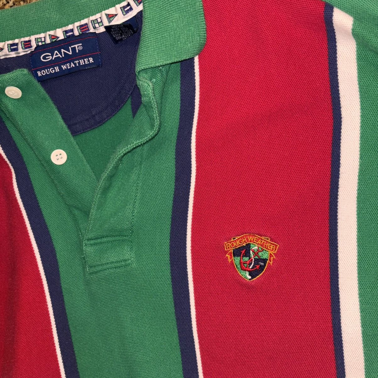 Gant Vintage GANT Rough Weather Stripe Polo – Green/Red Size US M / EU 48-50 / 2 - 2 Thumbnail