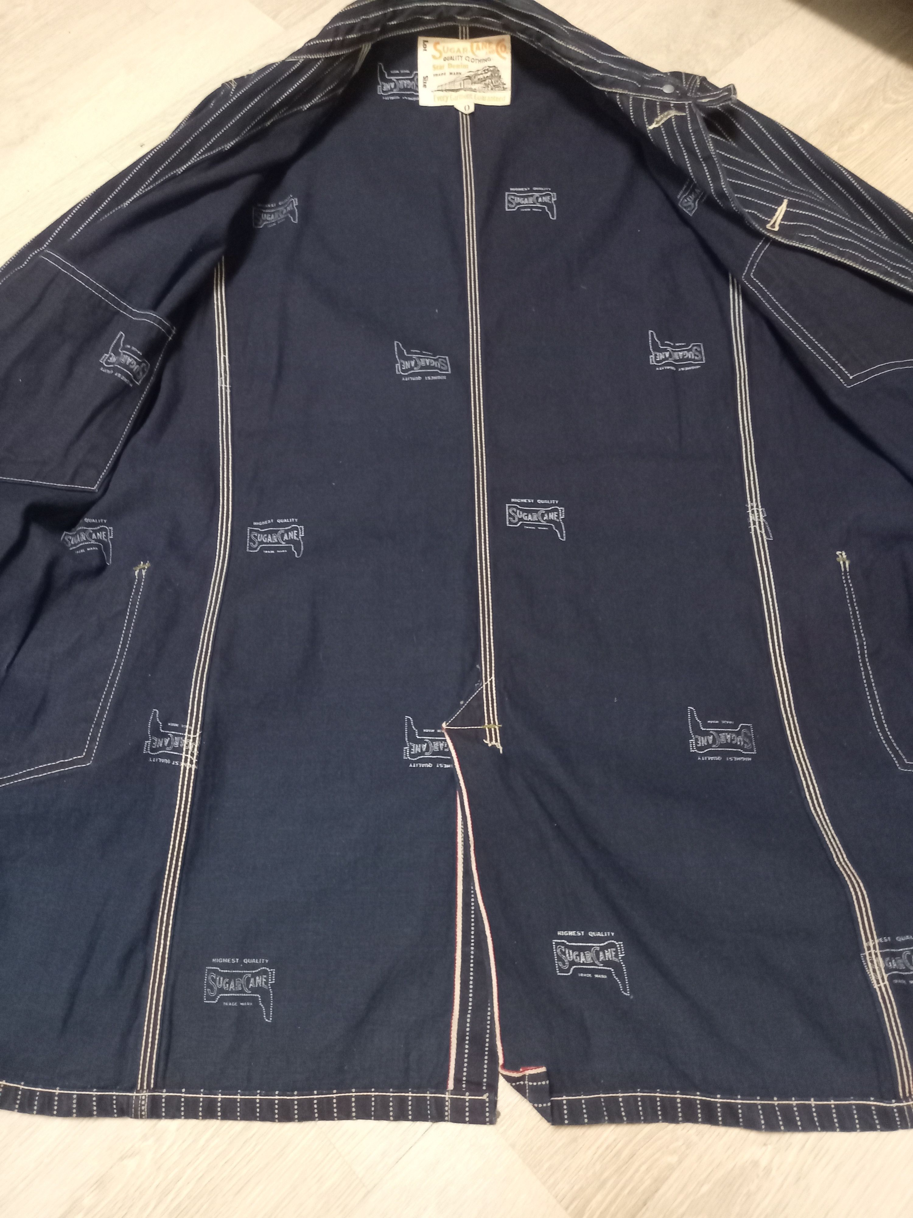 Sugar Cane Toyo Enterprise Sugar Cane Wabash Stripe Jacket Indigo Size US L / EU 52-54 / 3 - 7 Thumbnail