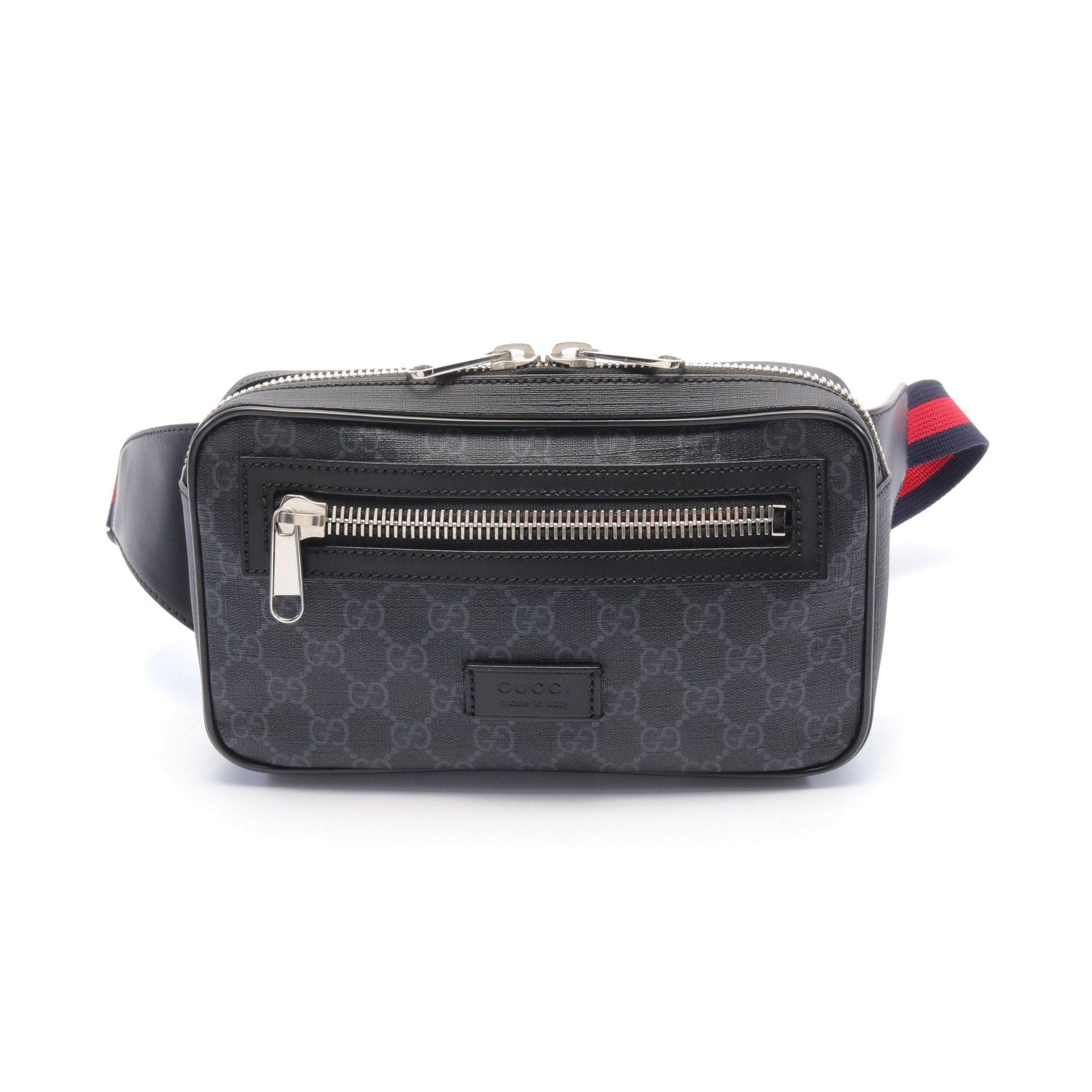 image of Gucci Soft GG Supreme Sherry Line Waist Bag Body Bag Pvc Leather Black Multicolor, Men's