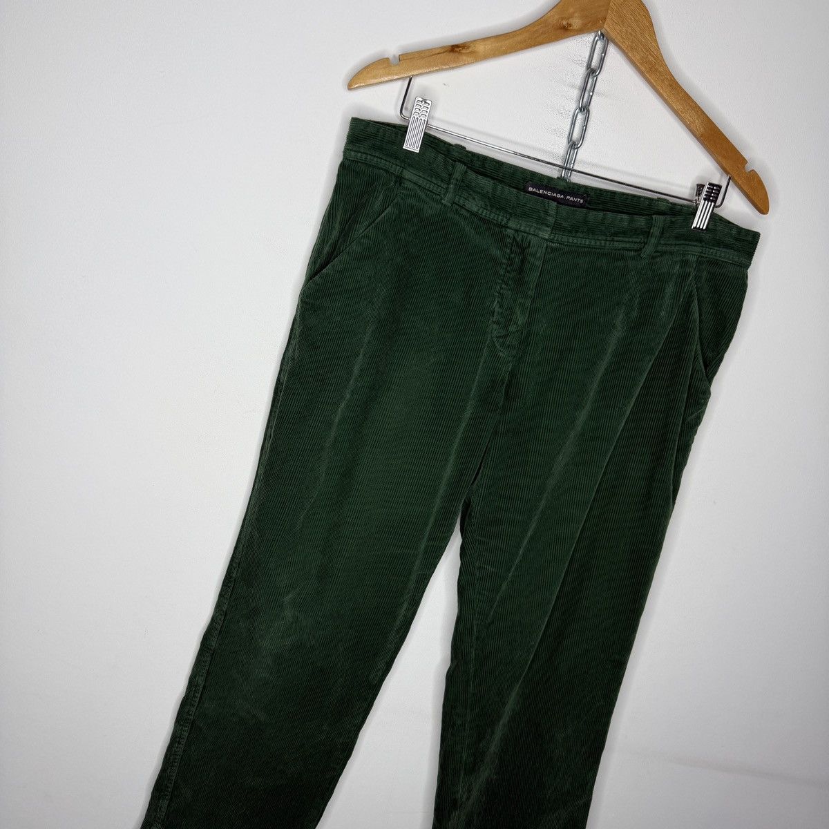 Balenciaga Balenciaga Paris Green Corduroy Trousers Size 28" / US 6 / IT 42 - 3 Thumbnail